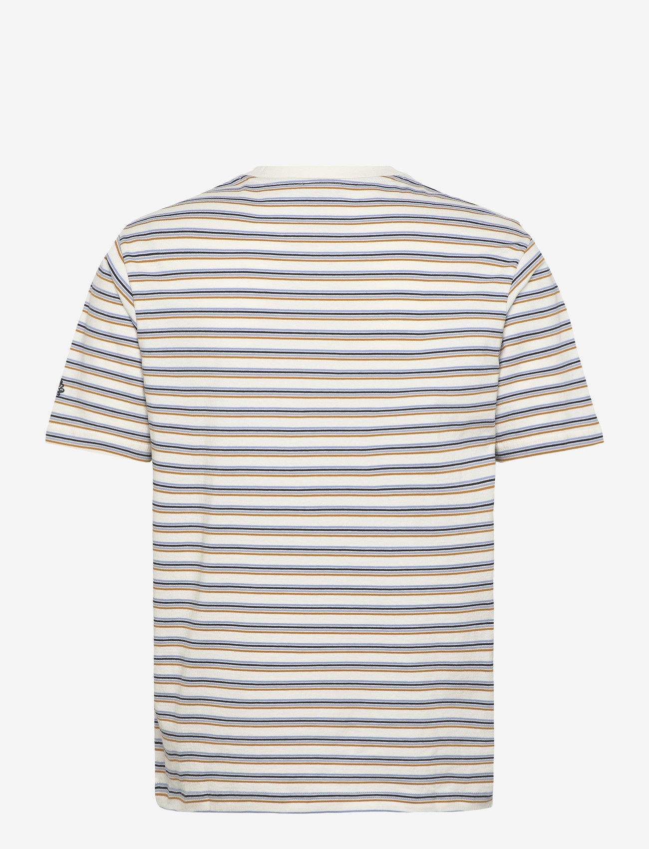 Mos Mosh Gallery - MMGDiaz Stripe O-SS Tee - kortærmede t-shirts - ecru - 1