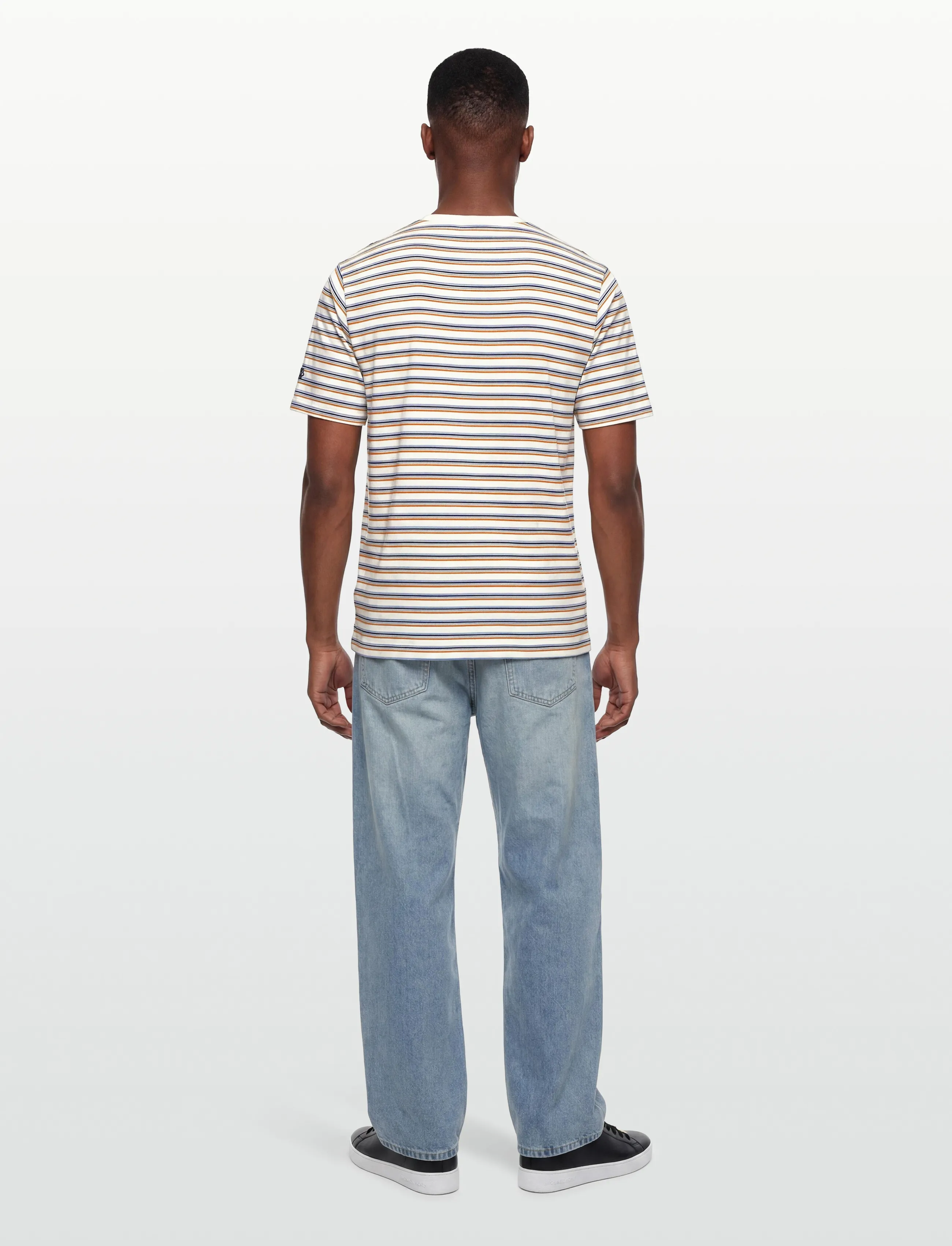 Mos Mosh Gallery - MMGDiaz Stripe O-SS Tee - t-shirts - ecru - 4