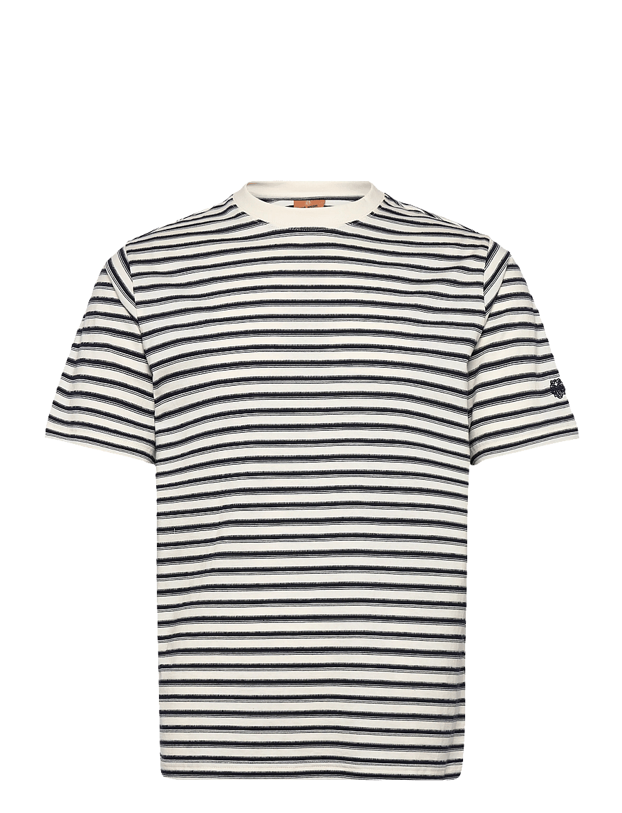 Mos Mosh Gallery - MMGDani Stripe O-SS Tee - kortærmede t-shirts - navy - 1