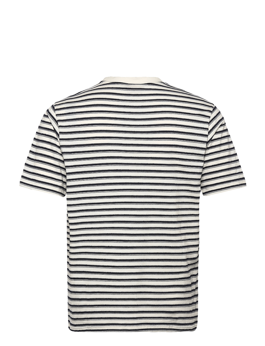 Mos Mosh Gallery - MMGDani Stripe O-SS Tee - kortærmede t-shirts - navy - 2