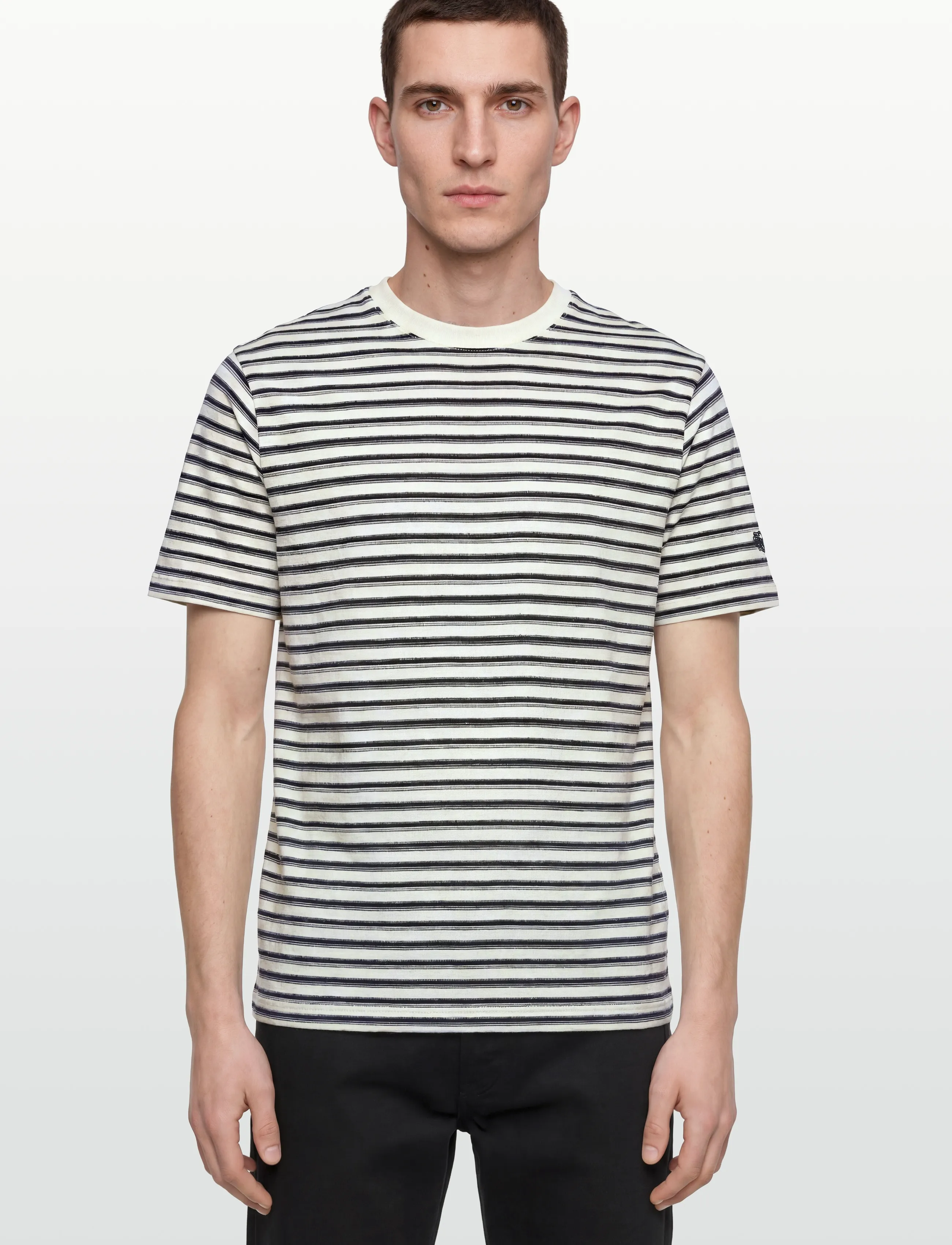 Mos Mosh Gallery - MMGDani Stripe O-SS Tee - kortärmade t-shirts - navy - 3