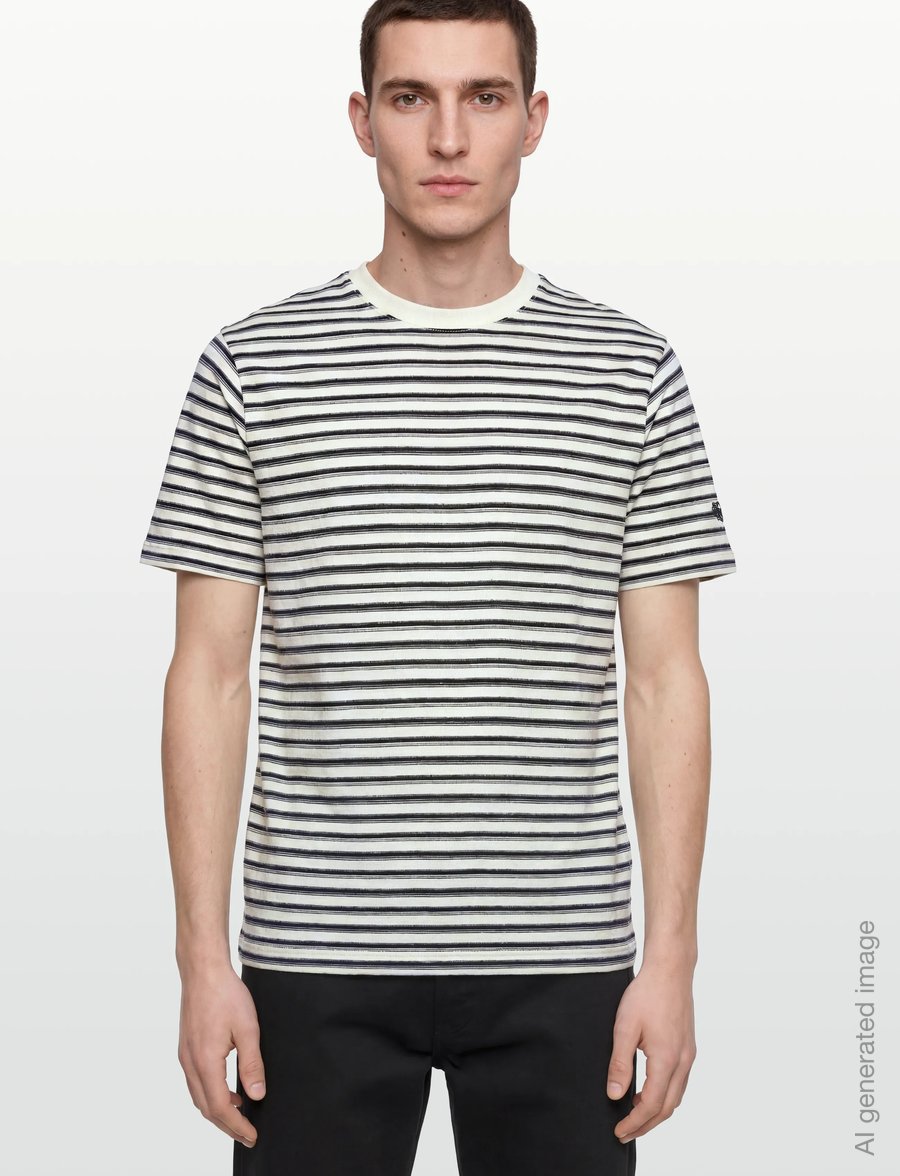 Mos Mosh Gallery - MMGDani Stripe O-SS Tee - kortærmede t-shirts - navy - 3
