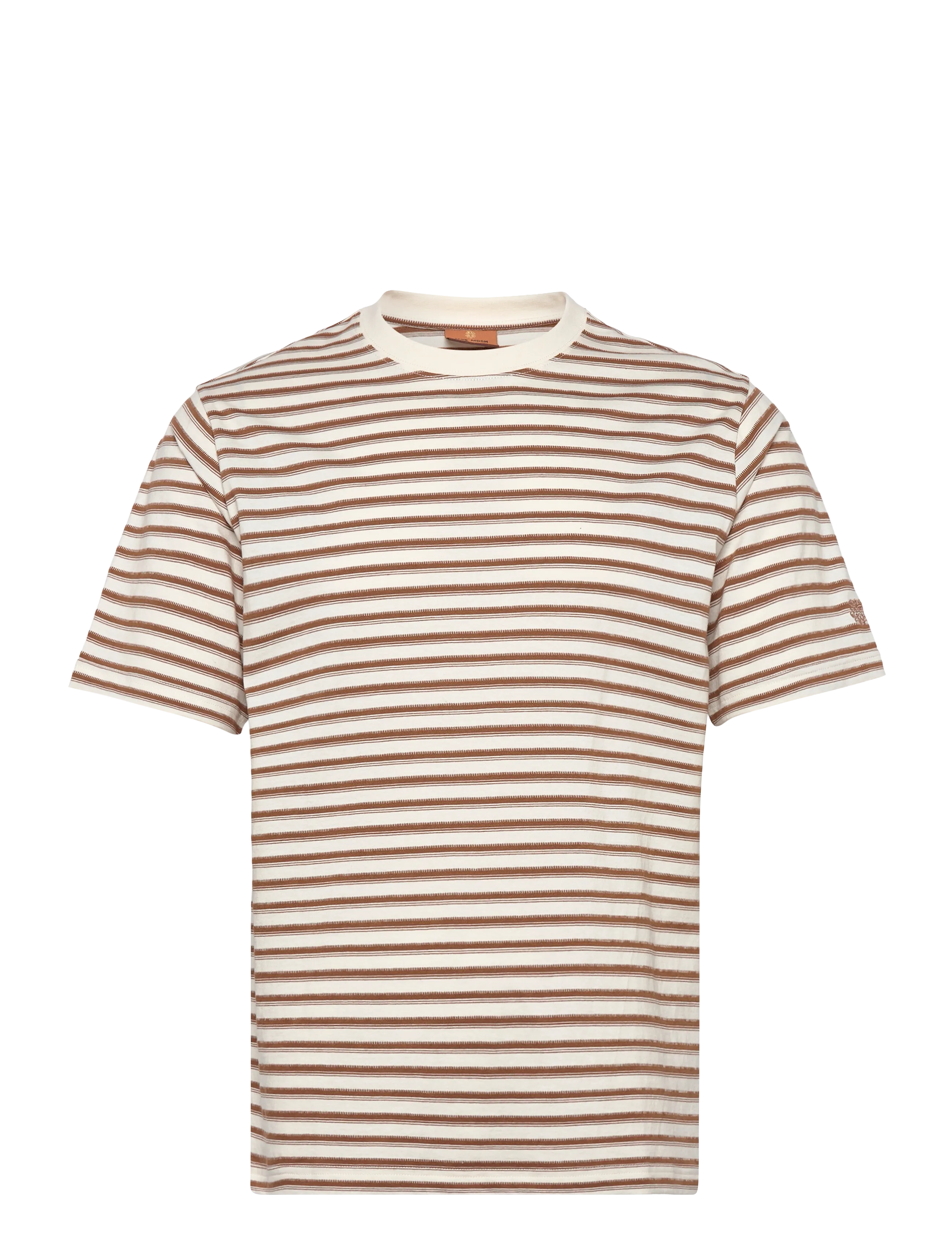 Mos Mosh Gallery MMGDani Stripe O-SS Tee - Clothing - TOASTED COCONUT / brown