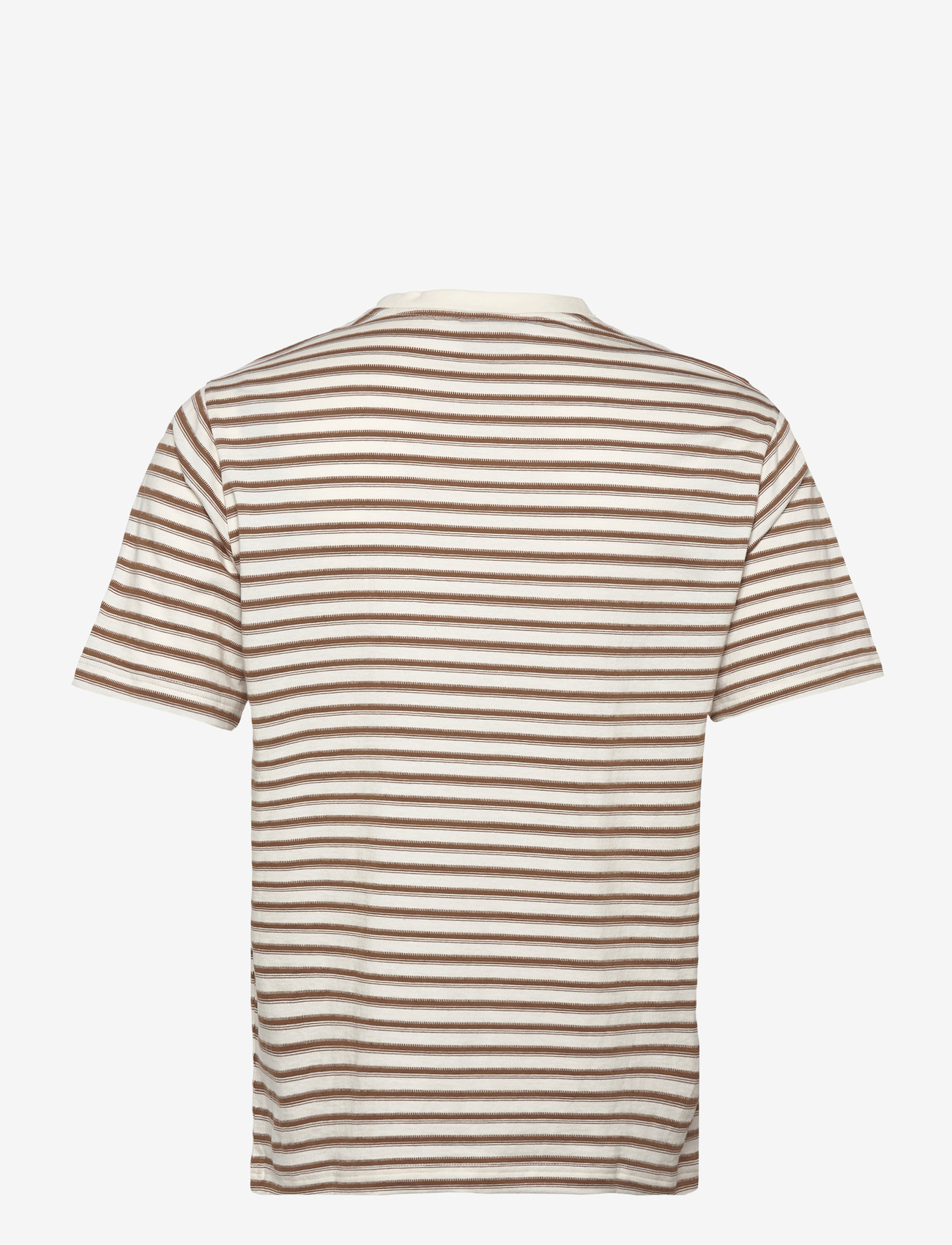 Mos Mosh Gallery - MMGDani Stripe O-SS Tee - lühikeste varrukatega t-särgid - toasted coconut - 1