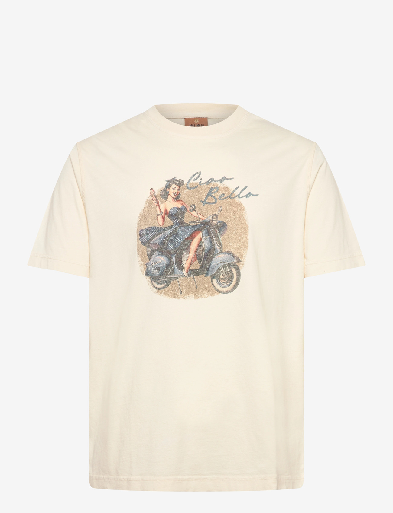 Mos Mosh Gallery - MMGCiao O-SS Tee - kortærmede t-shirts - ecru - 1