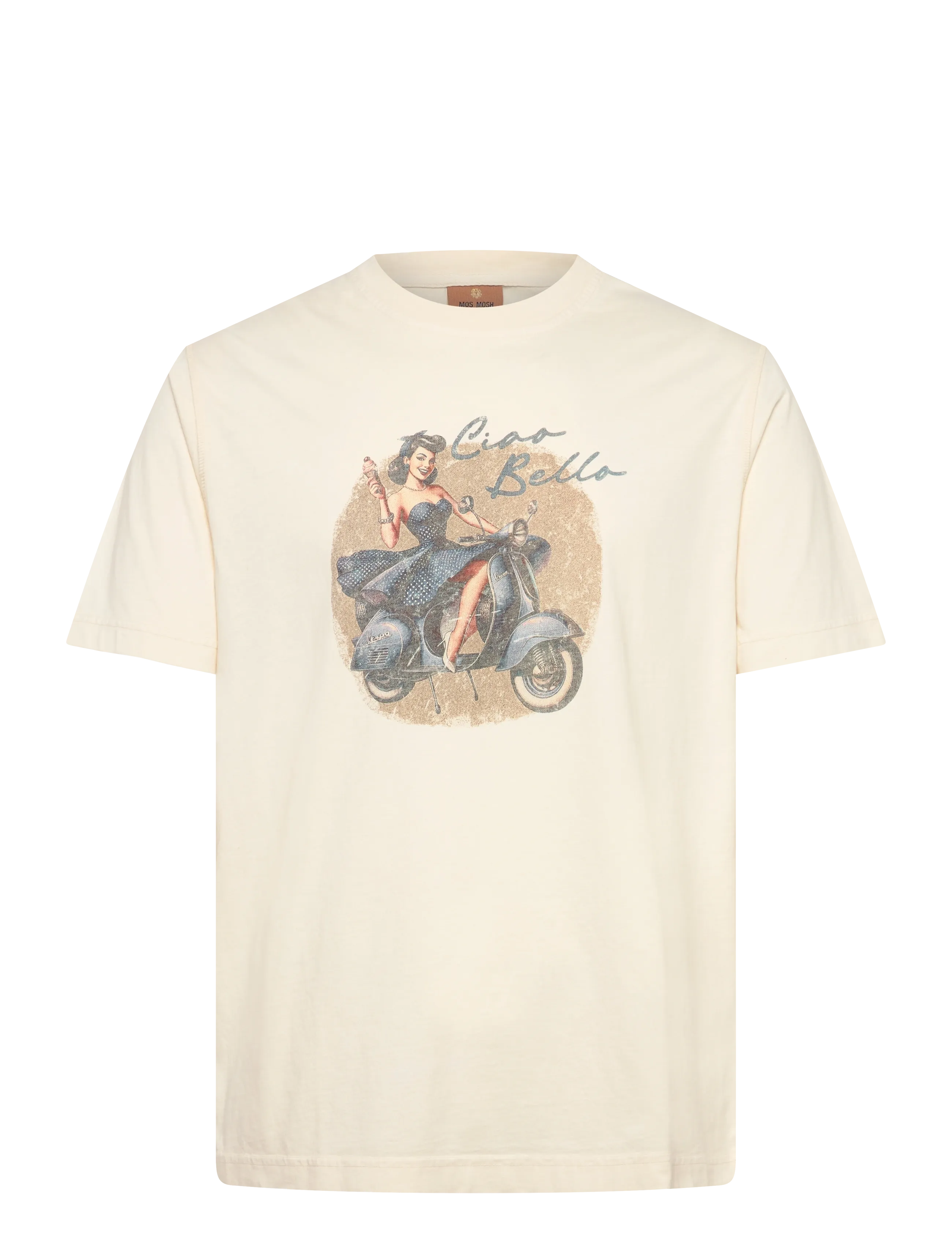 Mos Mosh Gallery MMGCiao O-SS Tee - Clothing - ECRU / cream