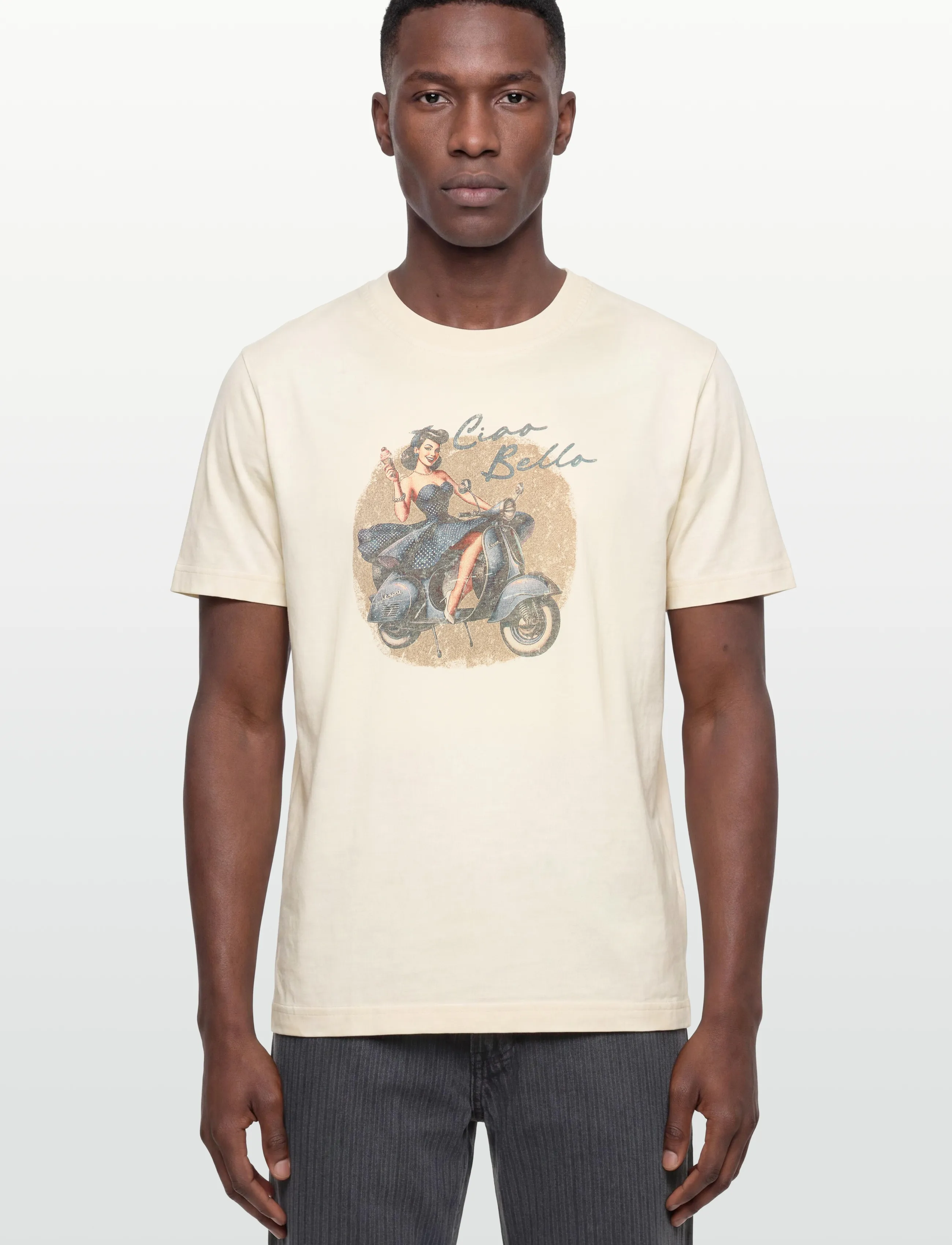 Mos Mosh Gallery - MMGCiao O-SS Tee - kortärmade t-shirts - ecru - 3