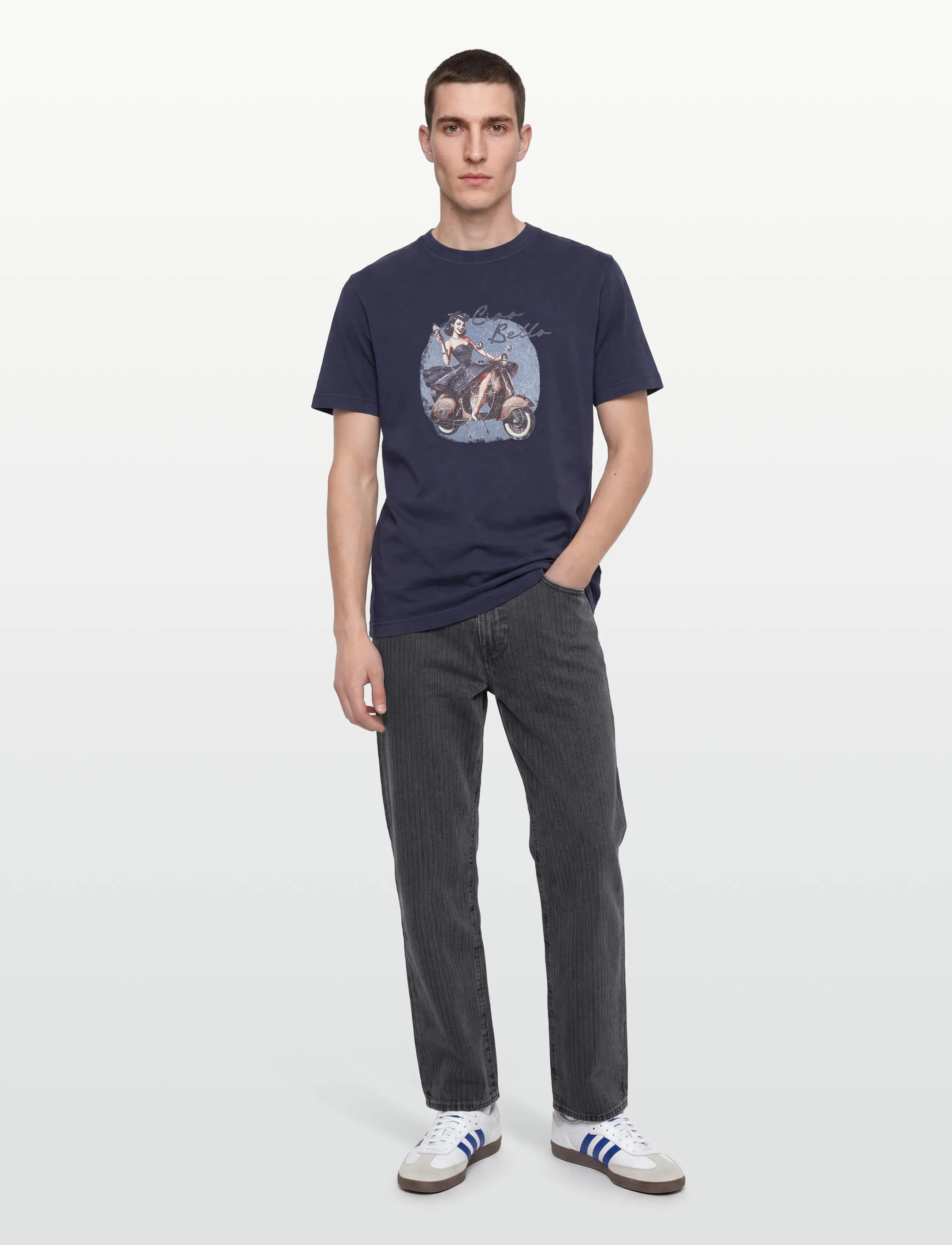 Mos Mosh Gallery MMGCiao O-SS Tee - Inspiration - NAVY / navy
