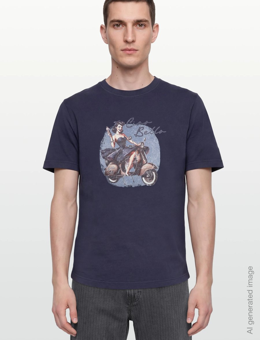 Mos Mosh Gallery - MMGCiao O-SS Tee - kortärmade t-shirts - navy - 3
