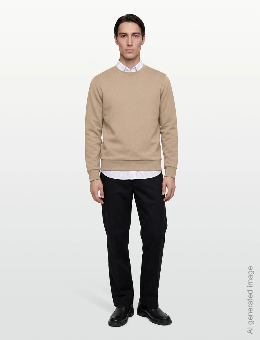 Mos Mosh Gallery - MMGAbel Crew Neck Sweat - sweatshirts - light sand - 0