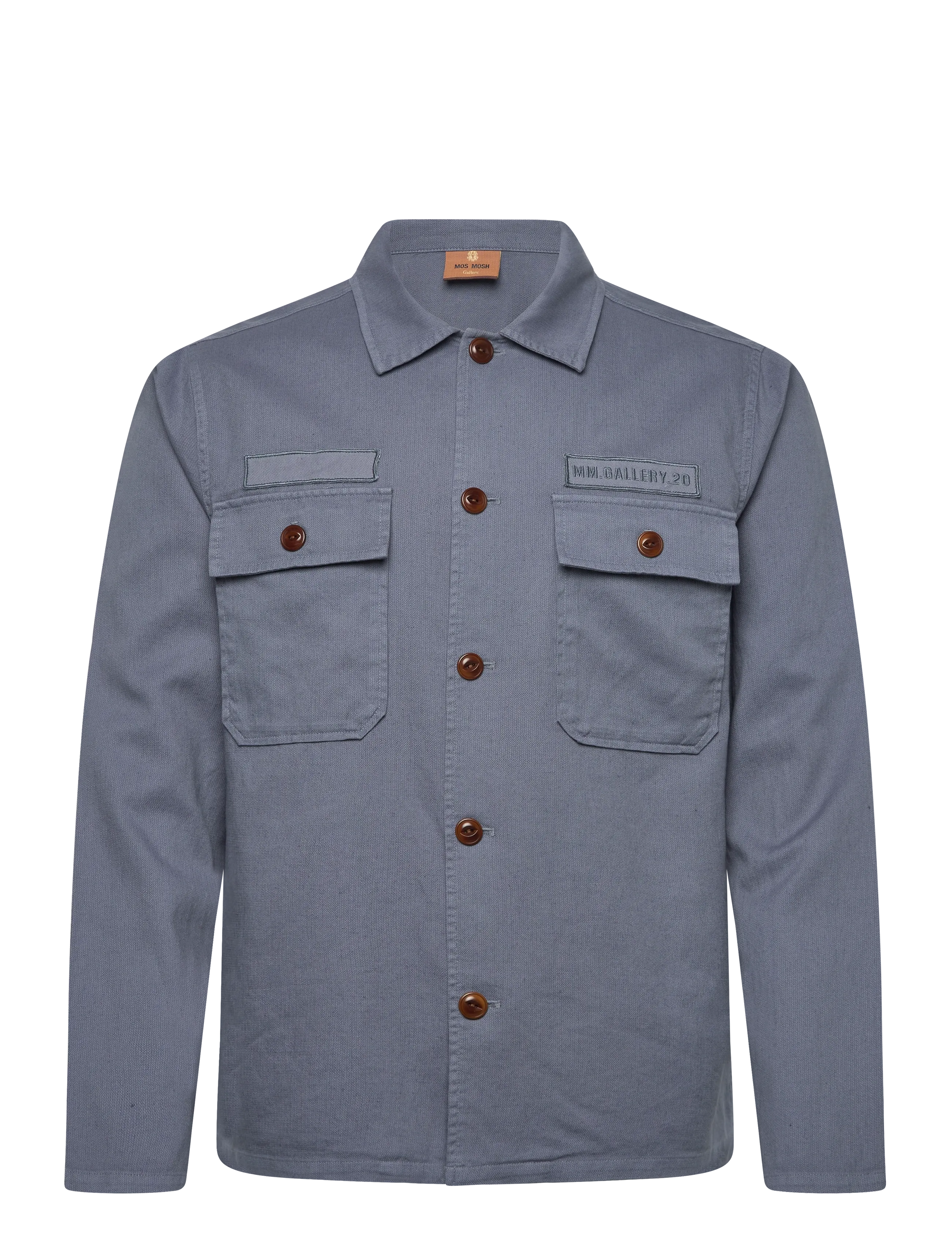 Mos Mosh Gallery MMGMarcello Porro Uniform Overshirt - Overskjorter - FLINT STONE / blue