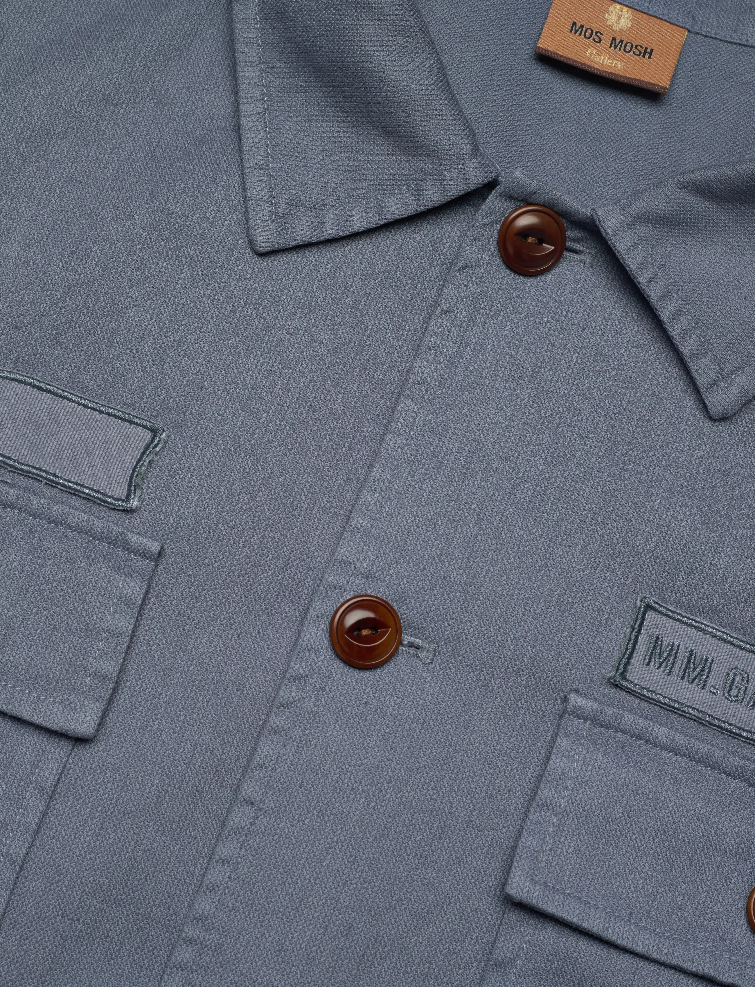 Mos Mosh Gallery - MMGMarcello Porro Uniform Overshirt - shop efter anledning - flint stone - 3