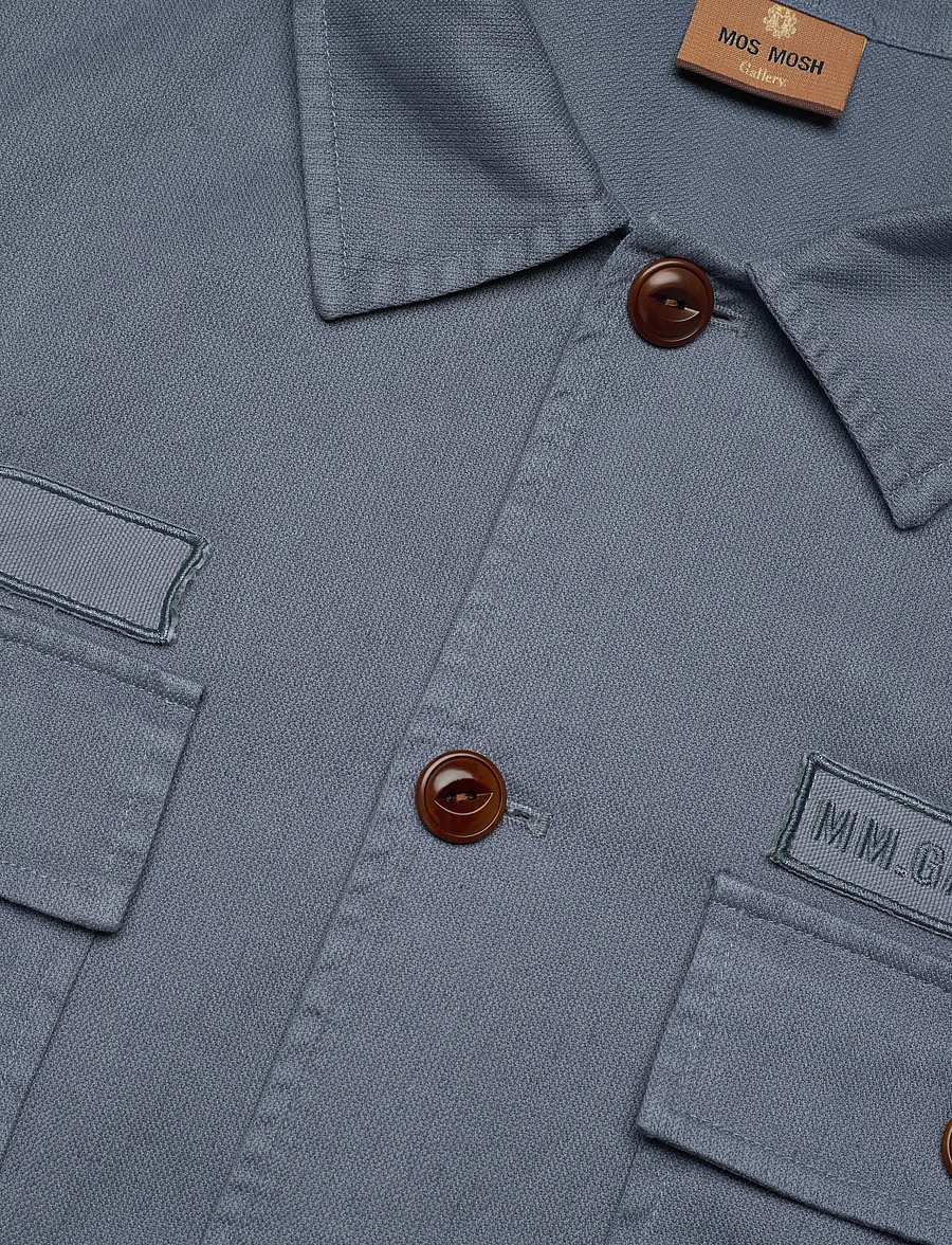 Mos Mosh Gallery - MMGMarcello Porro Uniform Overshirt - shop efter anledning - flint stone - 3