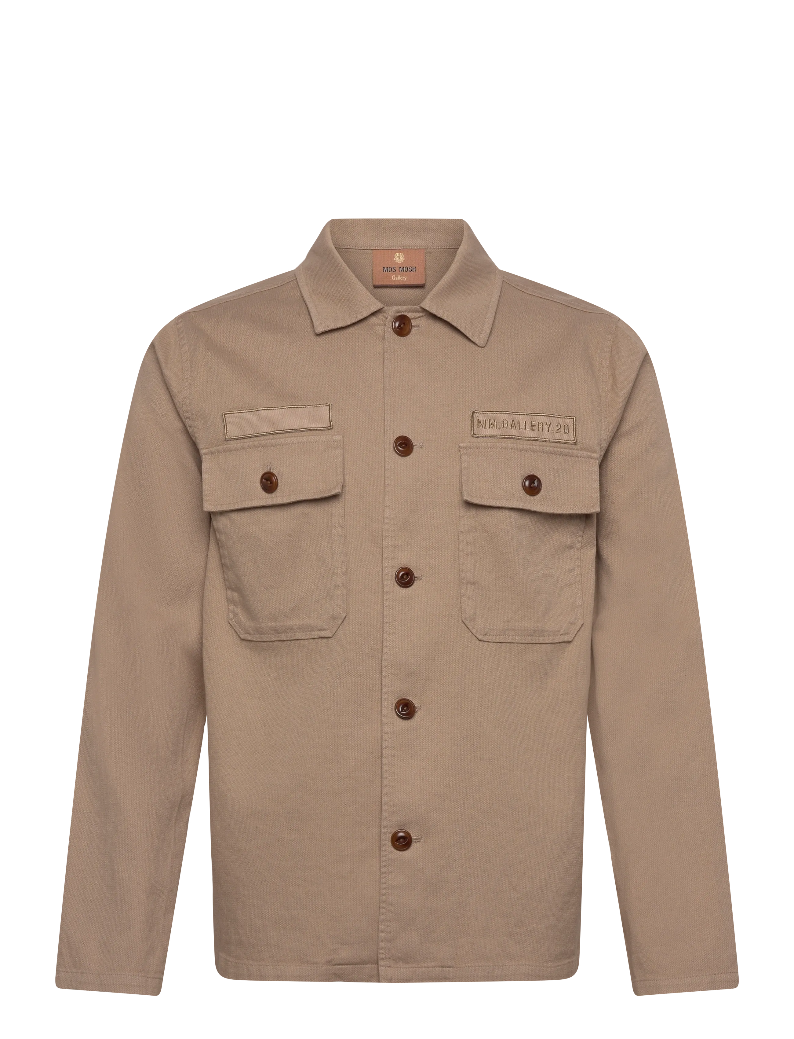 MOS MOSH GALLERY Mmgmarcello Porro Uniform Overshirt Beige - M - Herren