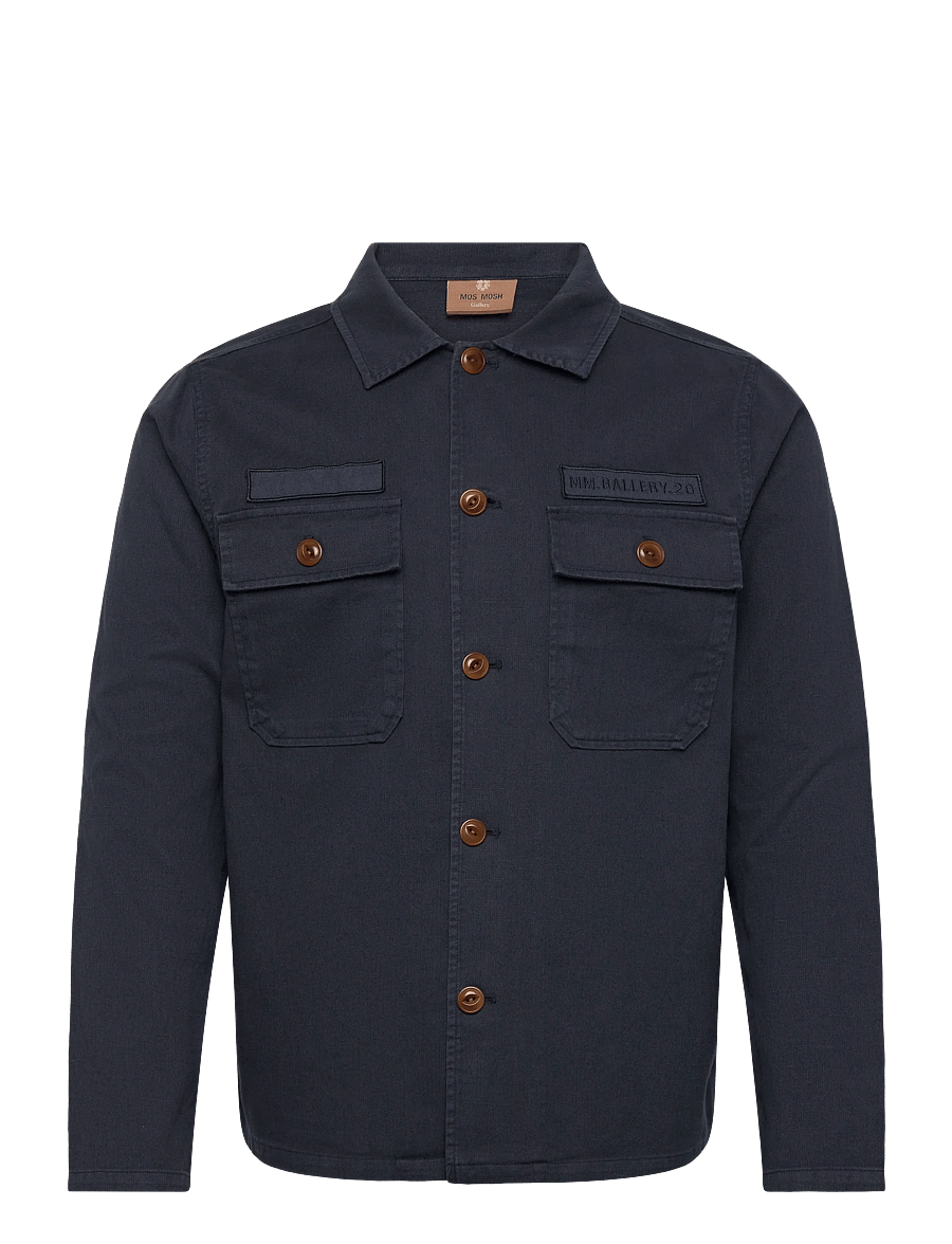 Mos Mosh Gallery - MMGMarcello Porro Uniform Overshirt - achetez selon l'occasion - navy - 1