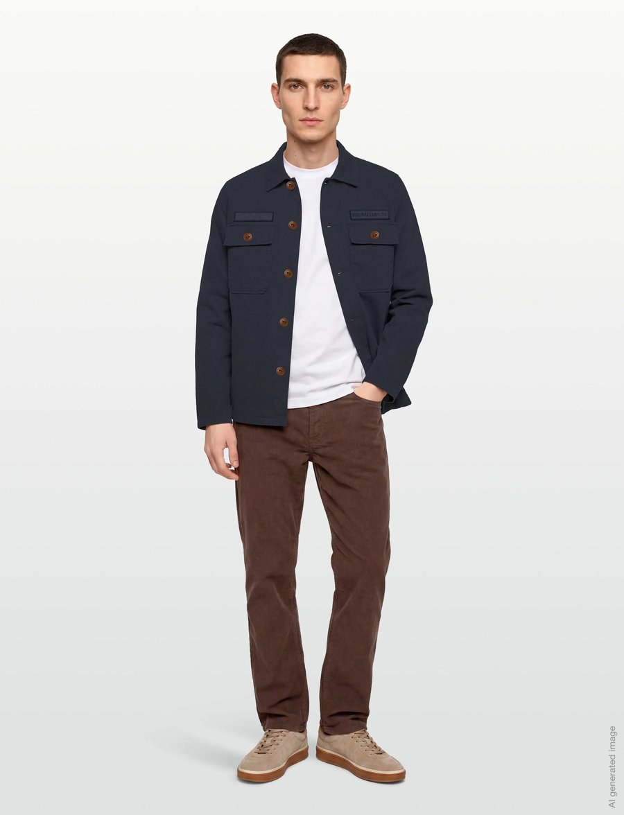 Mos Mosh Gallery - MMGMarcello Porro Uniform Overshirt - Überhemden - navy - 0