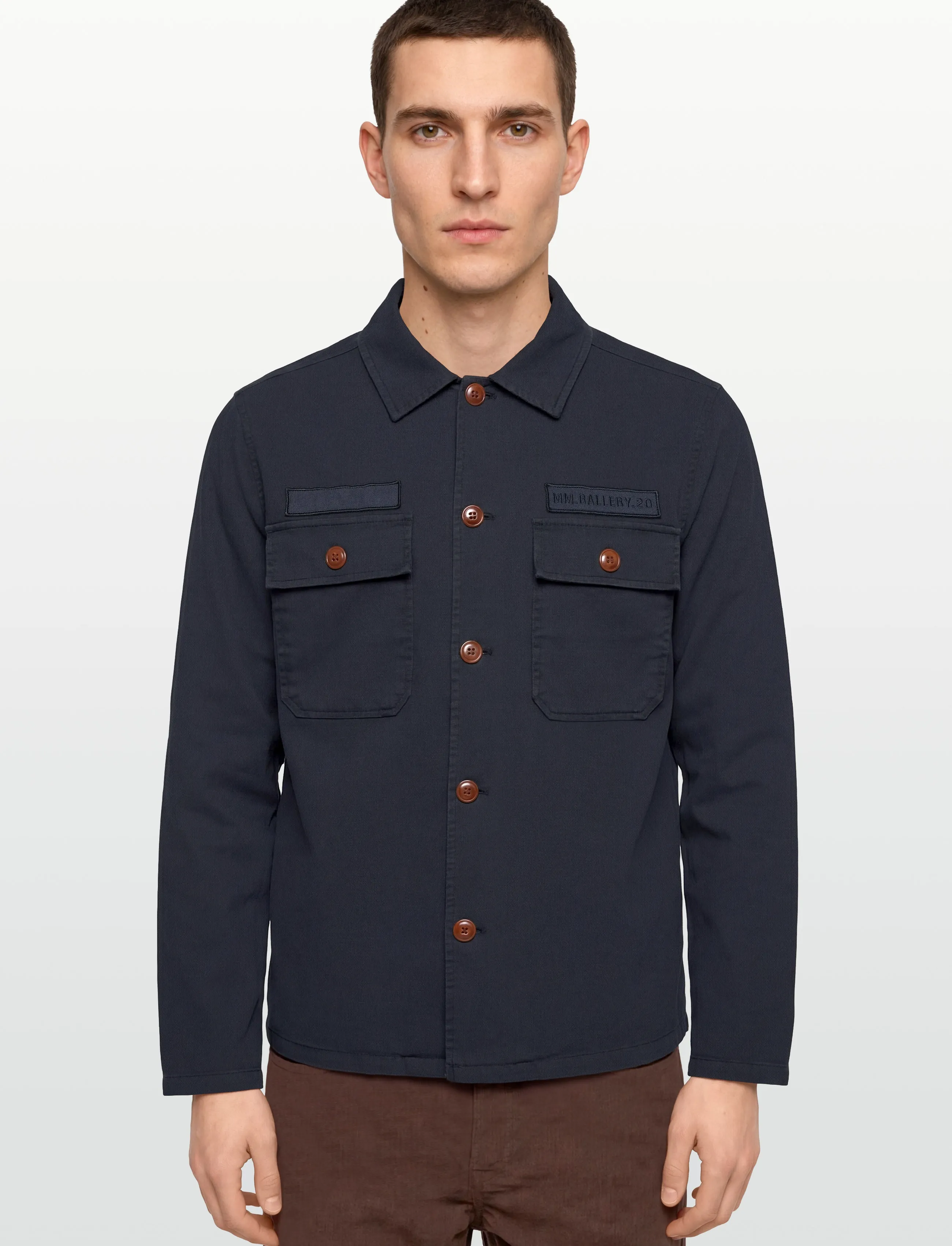 Mos Mosh Gallery - MMGMarcello Porro Uniform Overshirt - achetez selon l'occasion - navy - 3