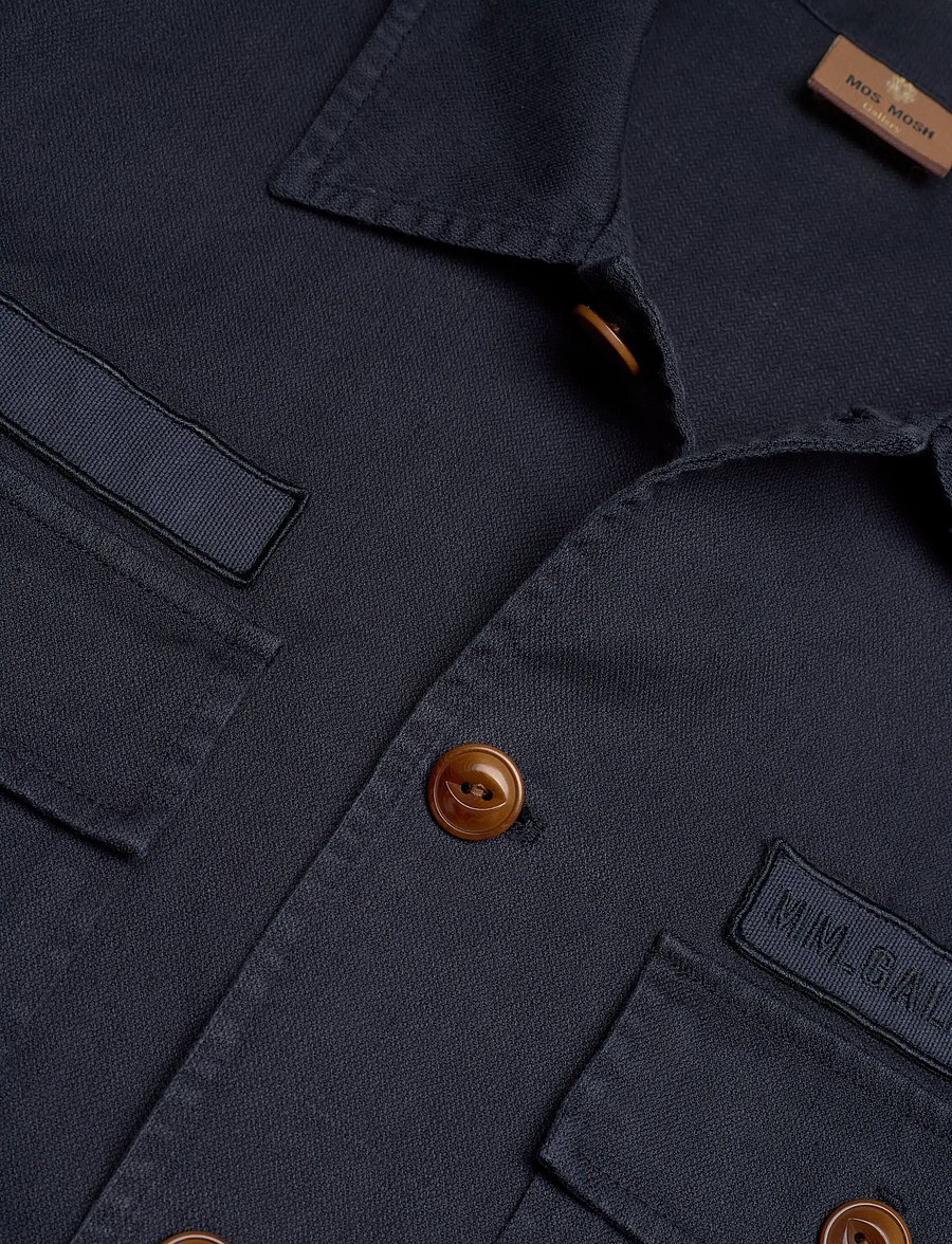 Mos Mosh Gallery - MMGMarcello Porro Uniform Overshirt - achetez selon l'occasion - navy - 5