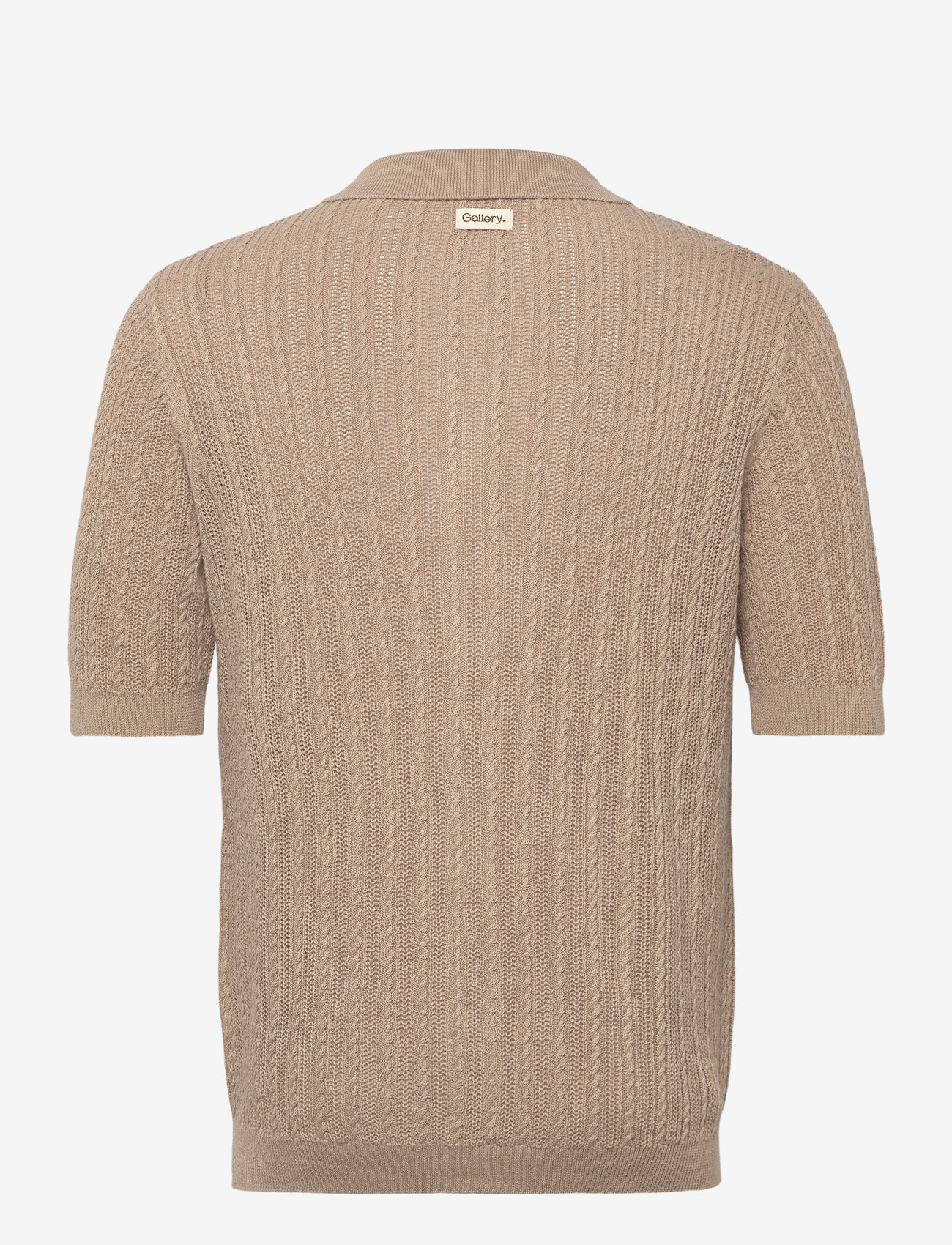 Mos Mosh Gallery - MMGDario Button SS Polo Knit - polostrik - dune - 2