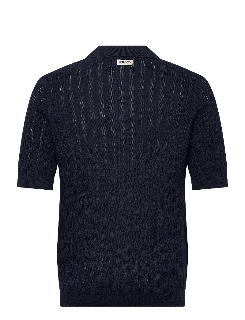 Mos Mosh Gallery - MMGDario Button SS Polo Knit - gestrickte polohemden - estate blue - 2