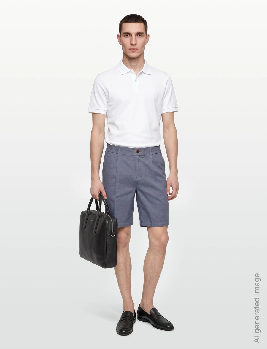 Mos Mosh Gallery - MMGBaldo Porro Shorts - linneshorts - flint stone - 0