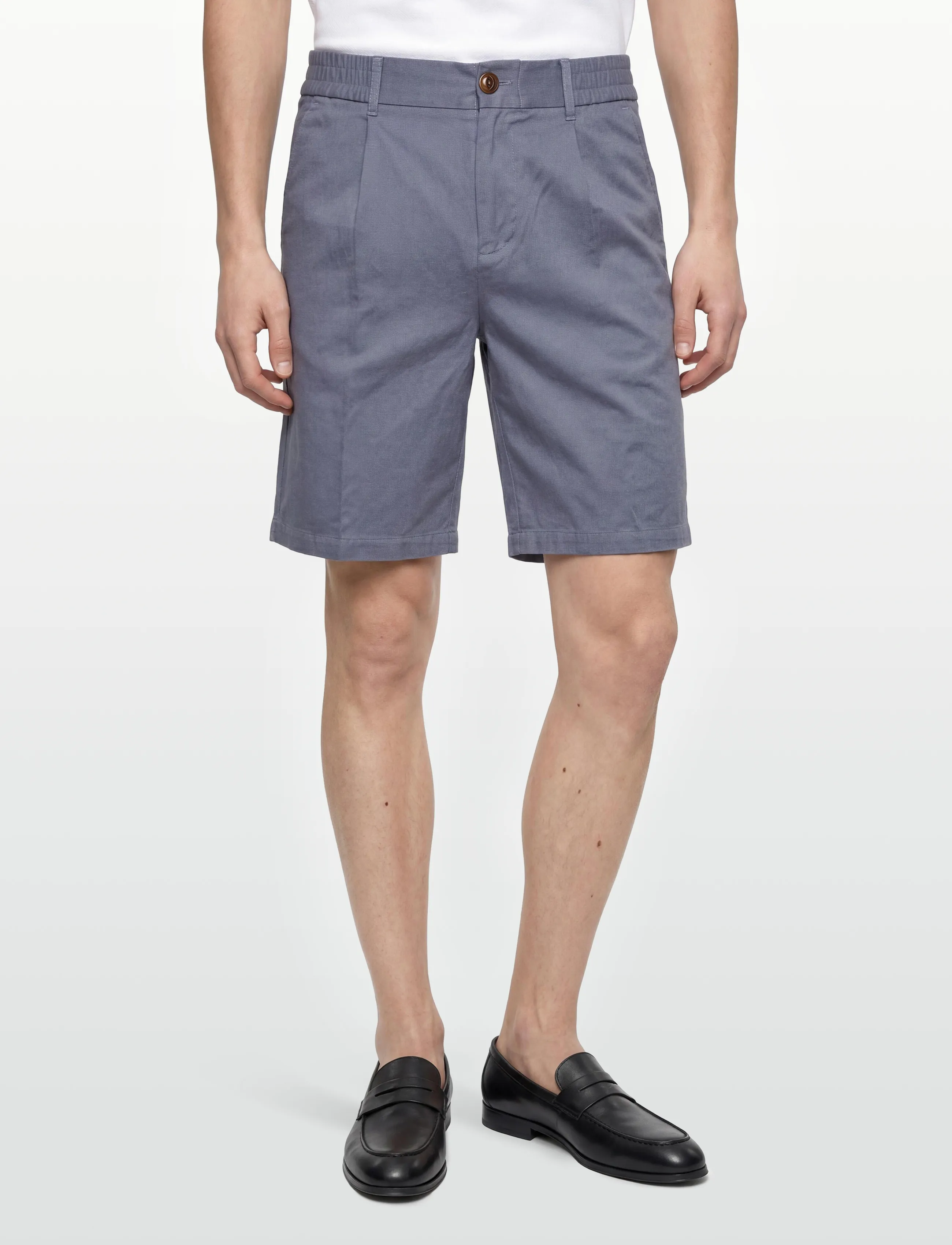 Mos Mosh Gallery - MMGBaldo Porro Shorts - hørshorts - flint stone - 3