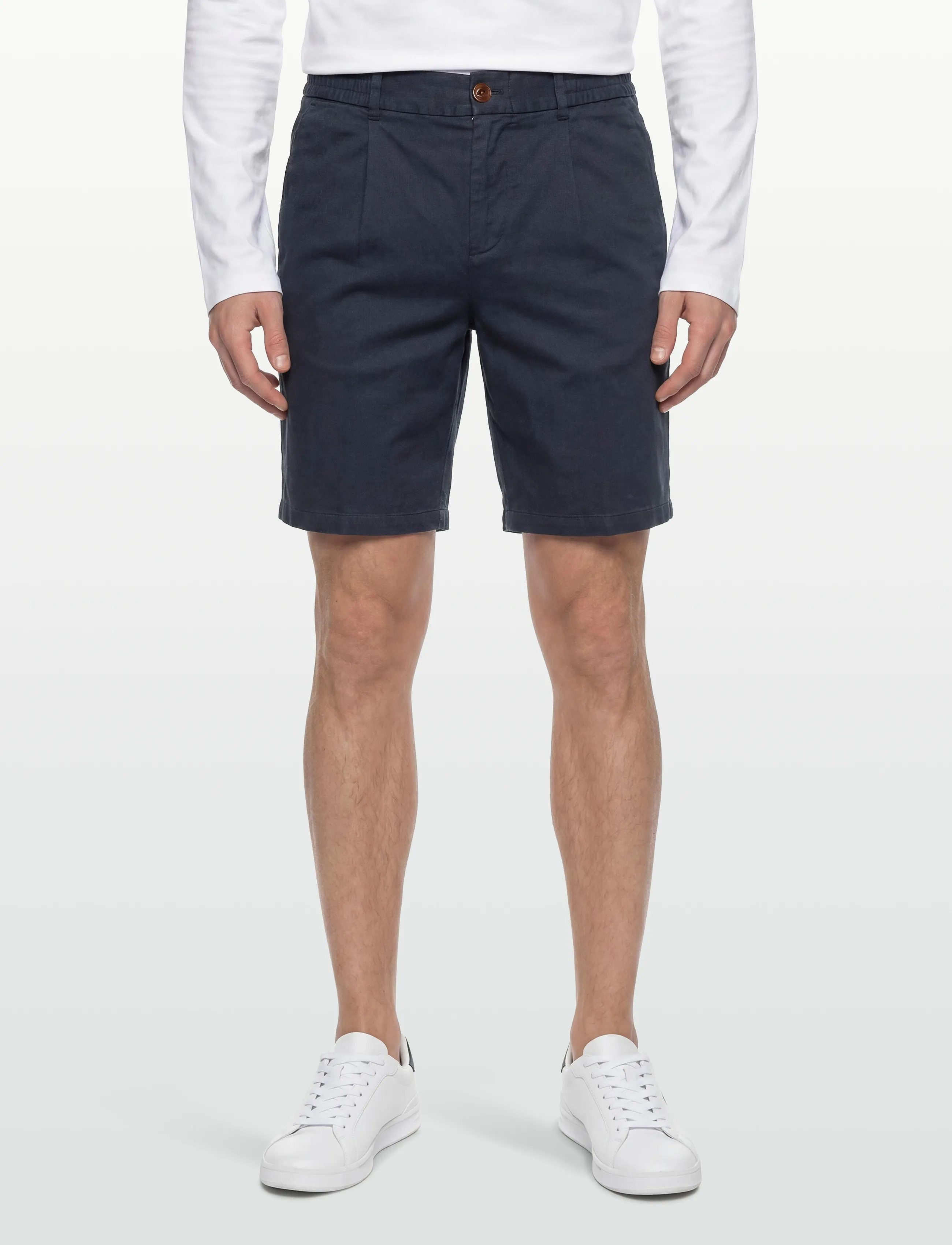 Mos Mosh Gallery - MMGBaldo Porro Shorts - linen shorts - navy - 3