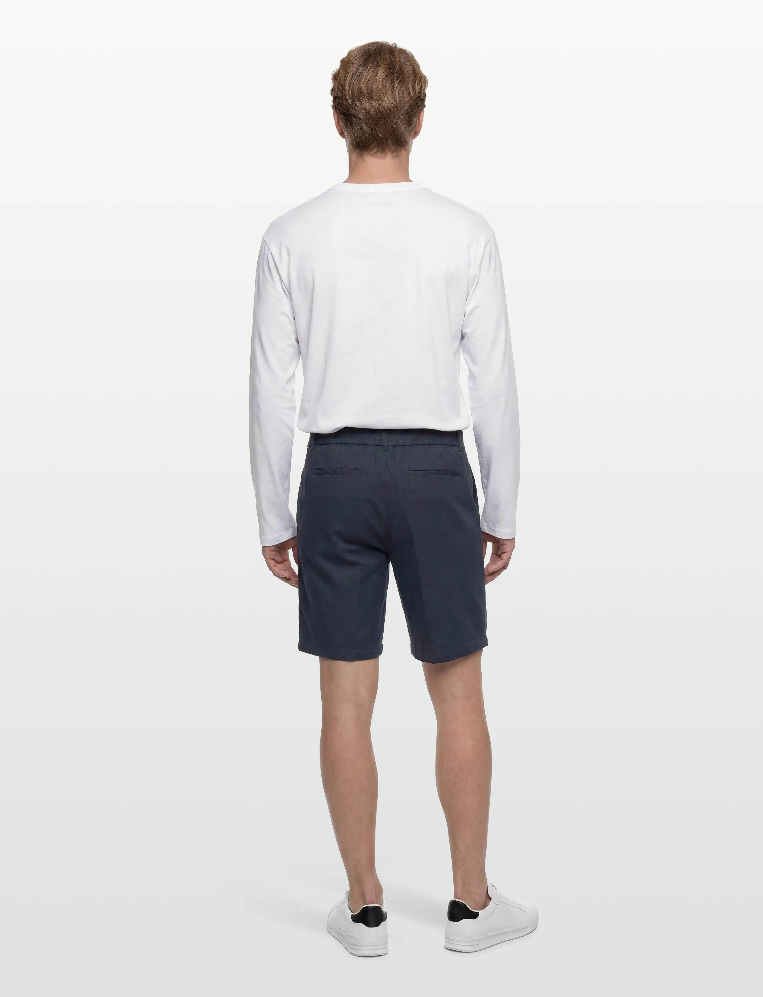 Mos Mosh Gallery - MMGBaldo Porro Shorts - linen shorts - navy - 4