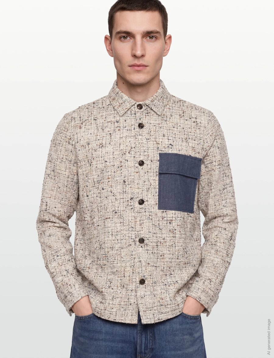 Mos Mosh Gallery - MMGWilson Nep Overshirt - nach anlass kaufen - ecru - 3