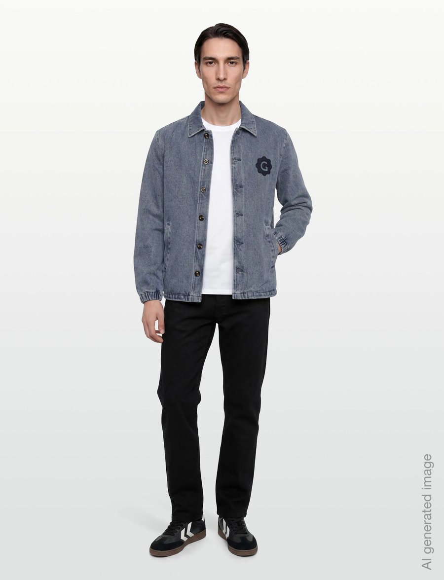 Mos Mosh Gallery - MMGPayton Denim Jacket - ungefütterte denimjacken - blue denim - 0