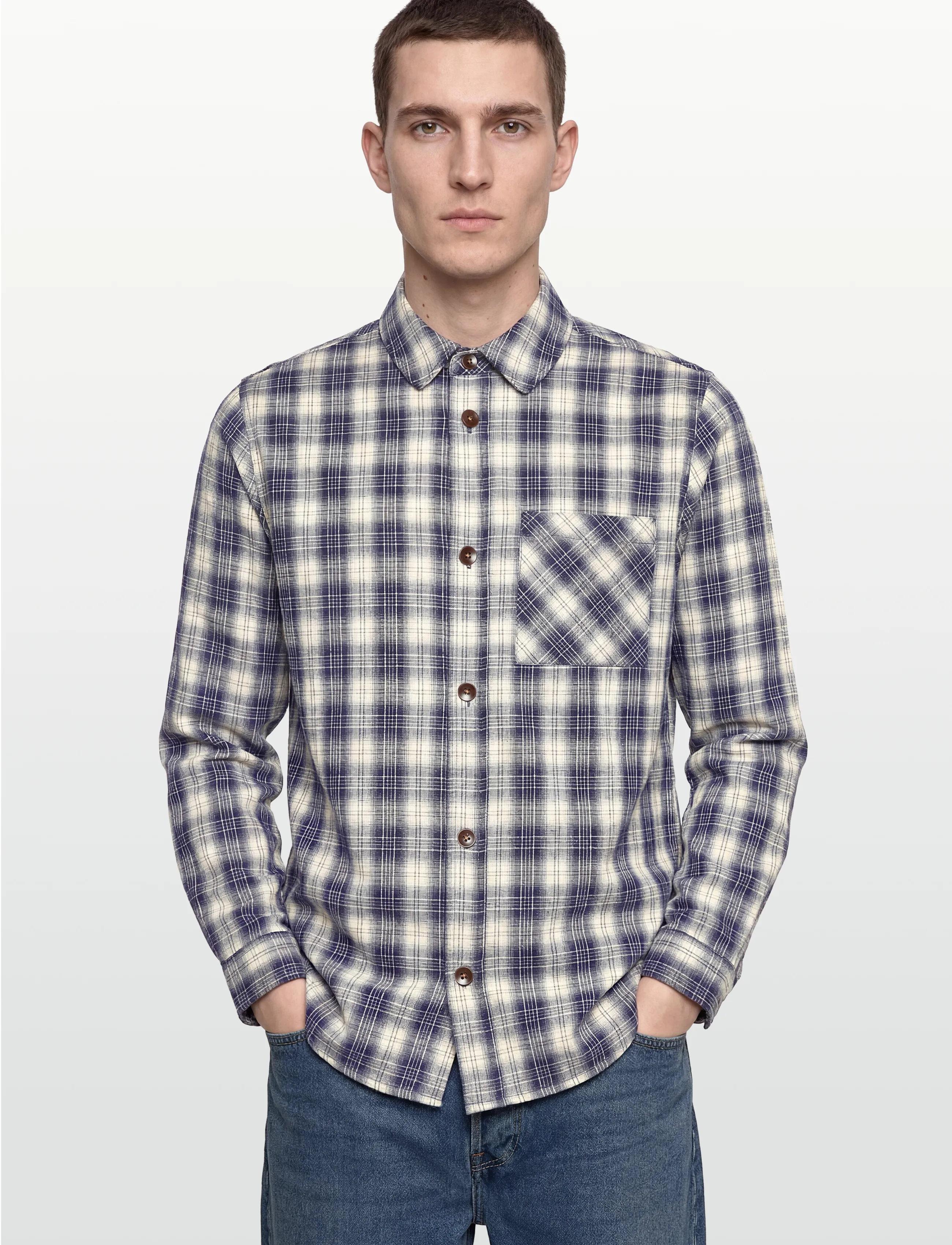 Mos Mosh Gallery - MMGDavid Spring Check Shirt - karierte hemden - estate blue - 3