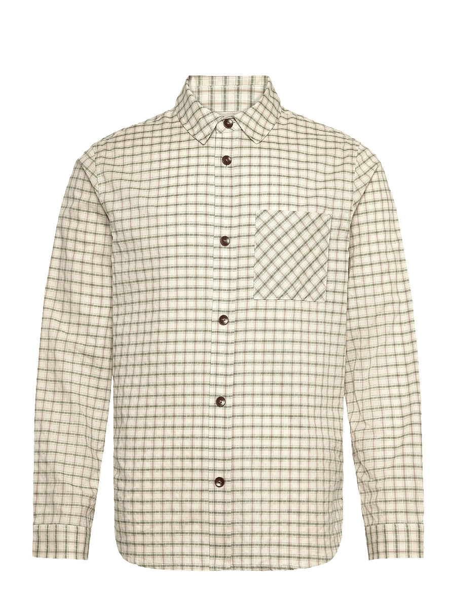 Mos Mosh Gallery - MMGDavid Spring Check Shirt - ternede skjorter - watercress - 1