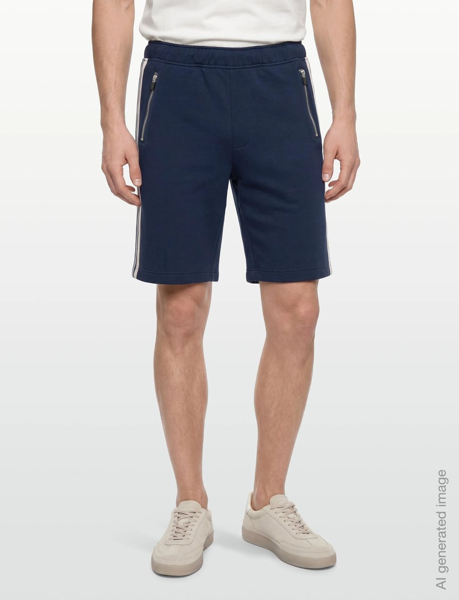 Mos Mosh Gallery - MMGBridge Zip Shorts - mjúkar stuttbuxur - navy - 5