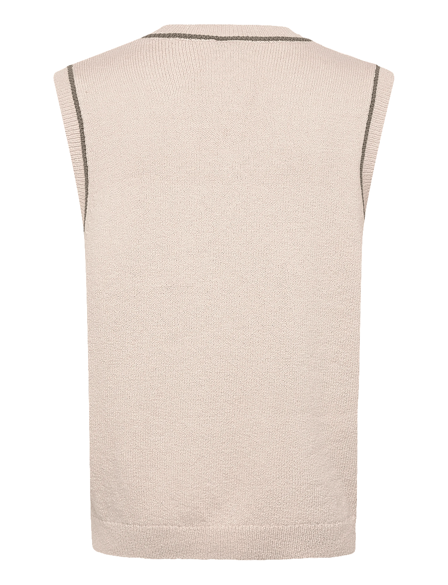 Mos Mosh Gallery - MMGJazz Intarsia Knit Vest - stickade västar - chateau gray - 2