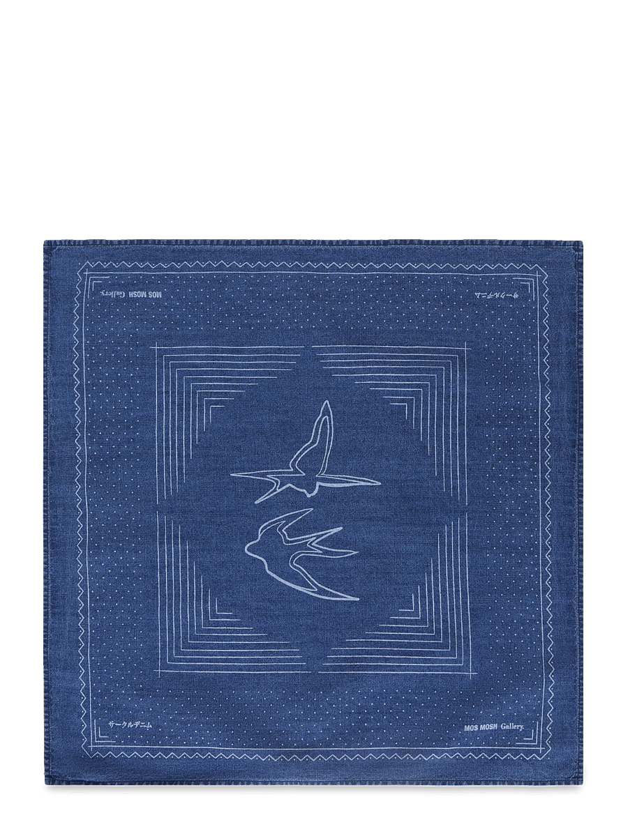 Mos Mosh Gallery - MMGBird Chambray Neckerchief - tynde tørklæder - indigo blue - 0