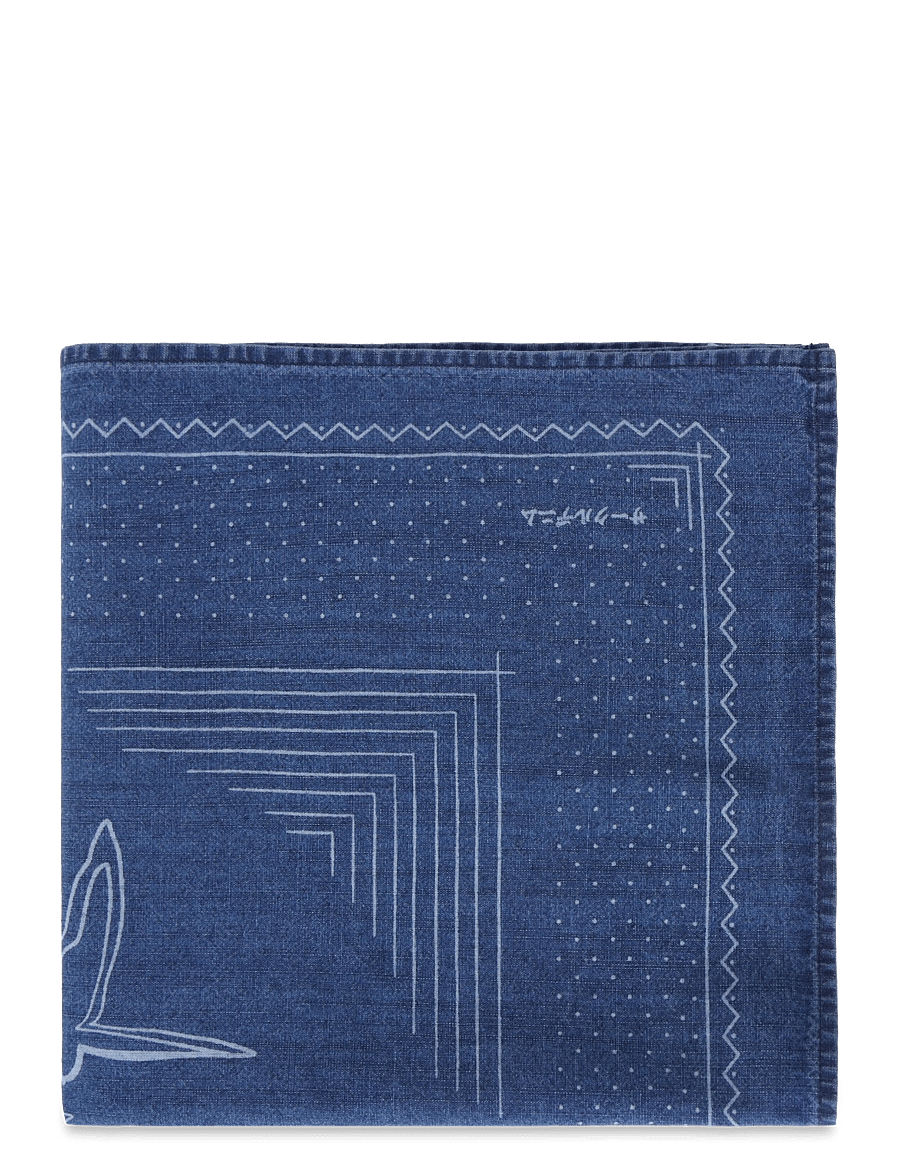 Mos Mosh Gallery - MMGBird Chambray Neckerchief - tynde tørklæder - indigo blue - 2