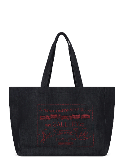 Gallery Circle Denim Tote Bag - Muleposer