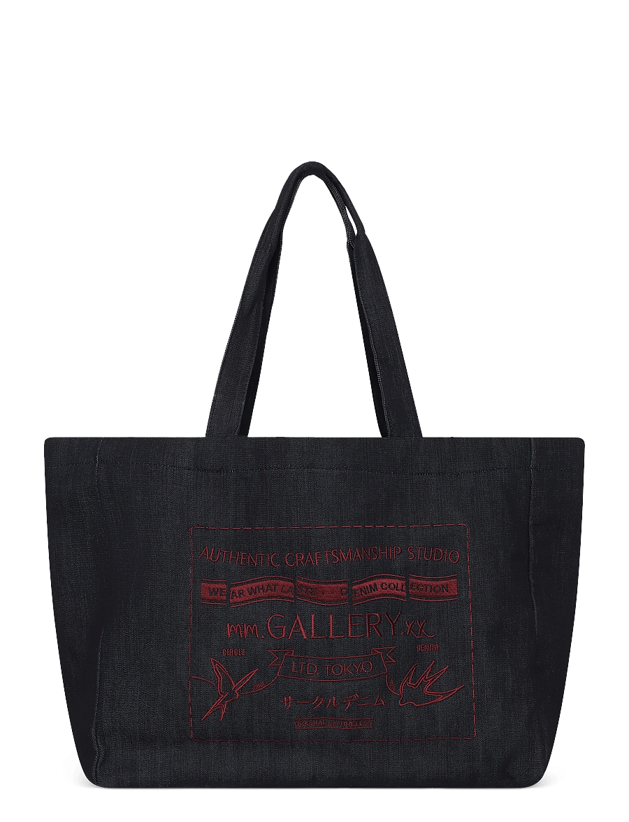 Mos Mosh Gallery - MMGGallery Circle Denim Tote Bag - shoppa efter tillfälle - indigo blue - 0