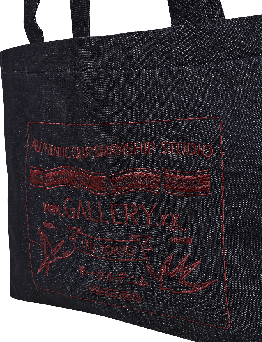 Mos Mosh Gallery - MMGGallery Circle Denim Tote Bag - shoppa efter tillfälle - indigo blue - 2