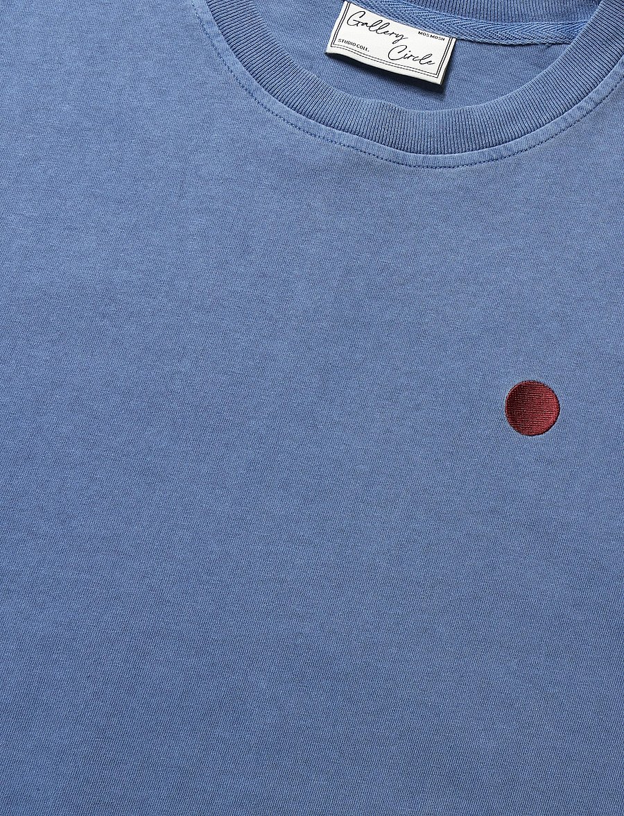 Mos Mosh Gallery - MMGVinni Vintage O-SS Tee - kurzärmelige t-shirts - bering sea - 2