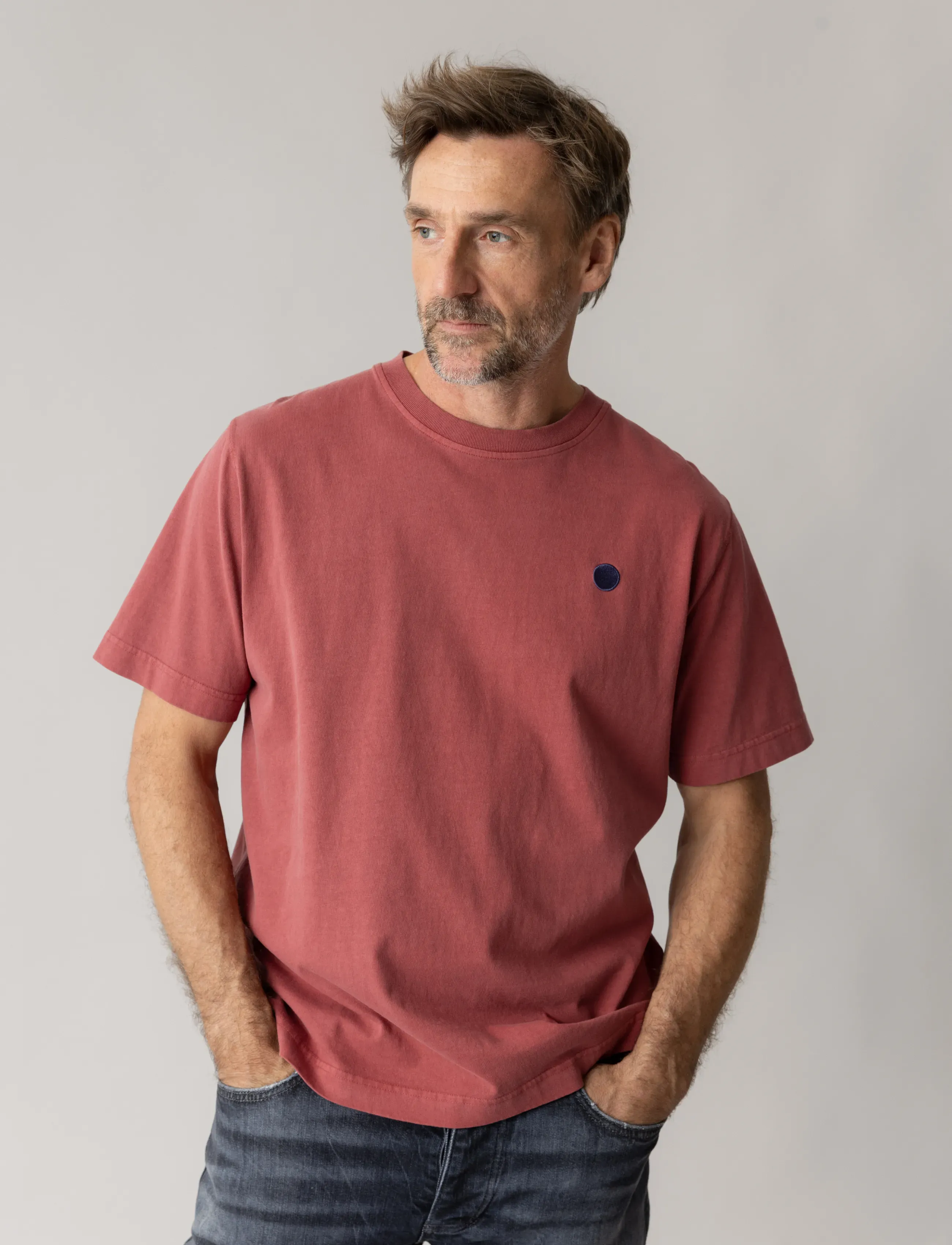 Mos Mosh Gallery - MMGVinni Vintage O-SS Tee - efterårstøj - burnt russet - 2