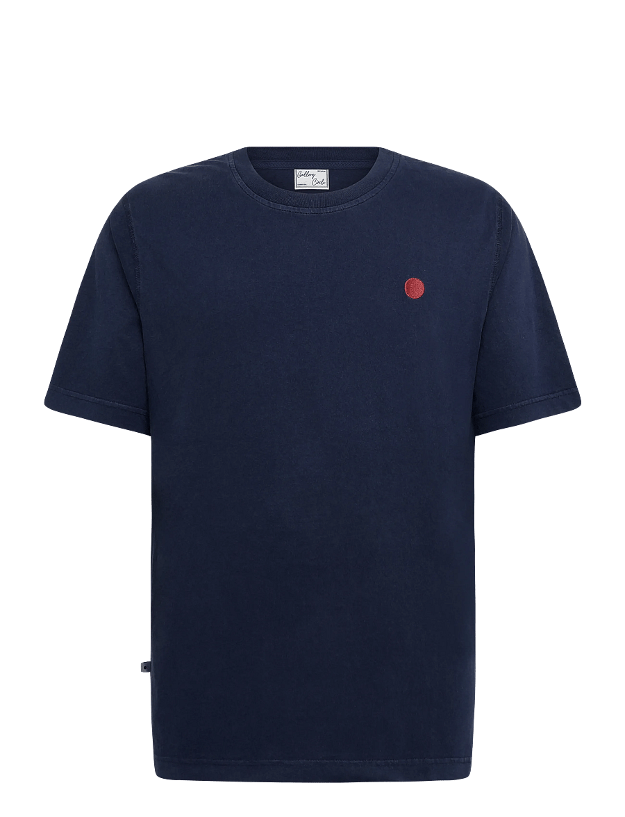 Mos Mosh Gallery - MMGVinni Vintage O-SS Tee - kortærmede t-shirts - indigo blue - 0