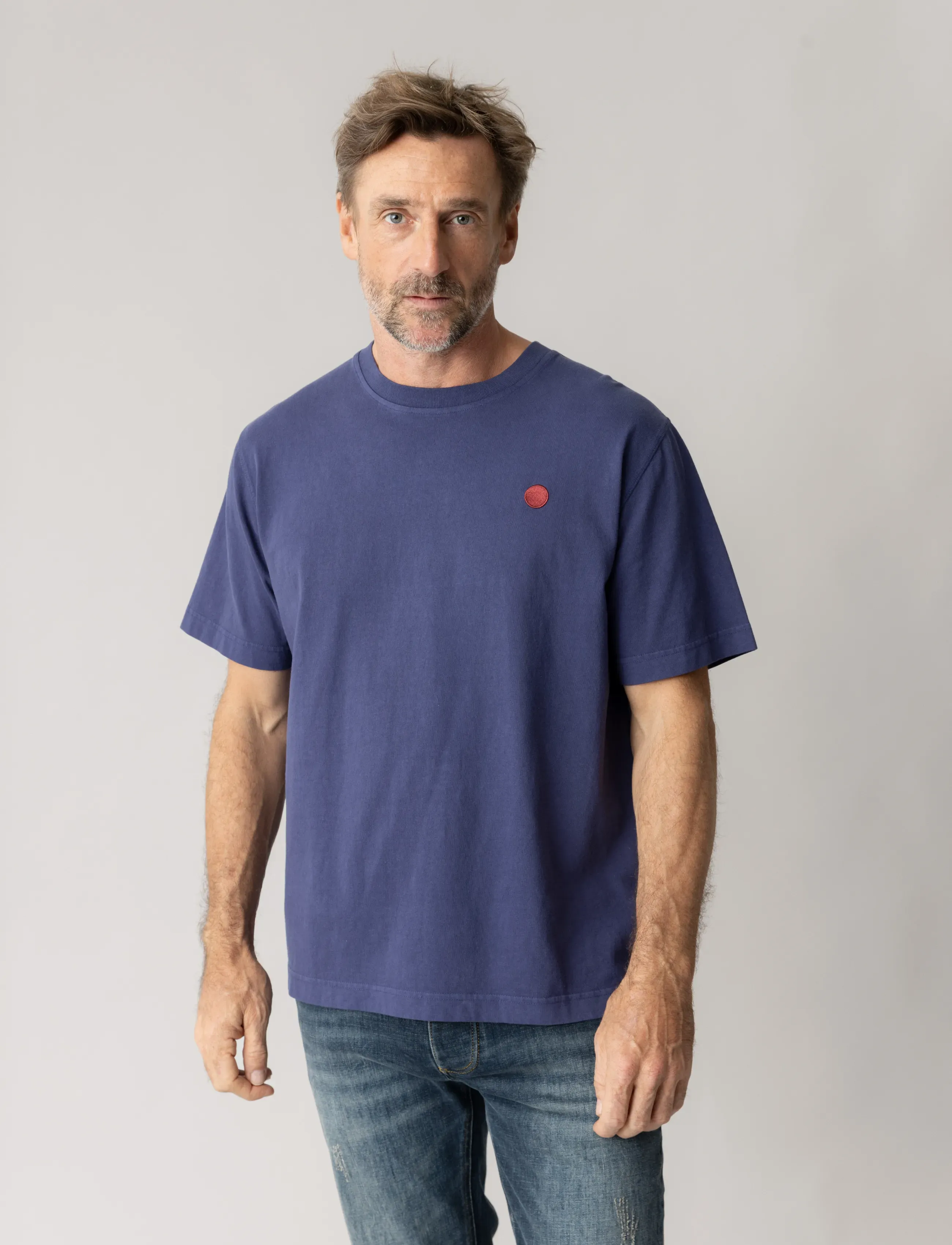 Mos Mosh Gallery MMGVinni Vintage O-SS Tee - Kurzärmelige T-Shirts - INDIGO BLUE / navy