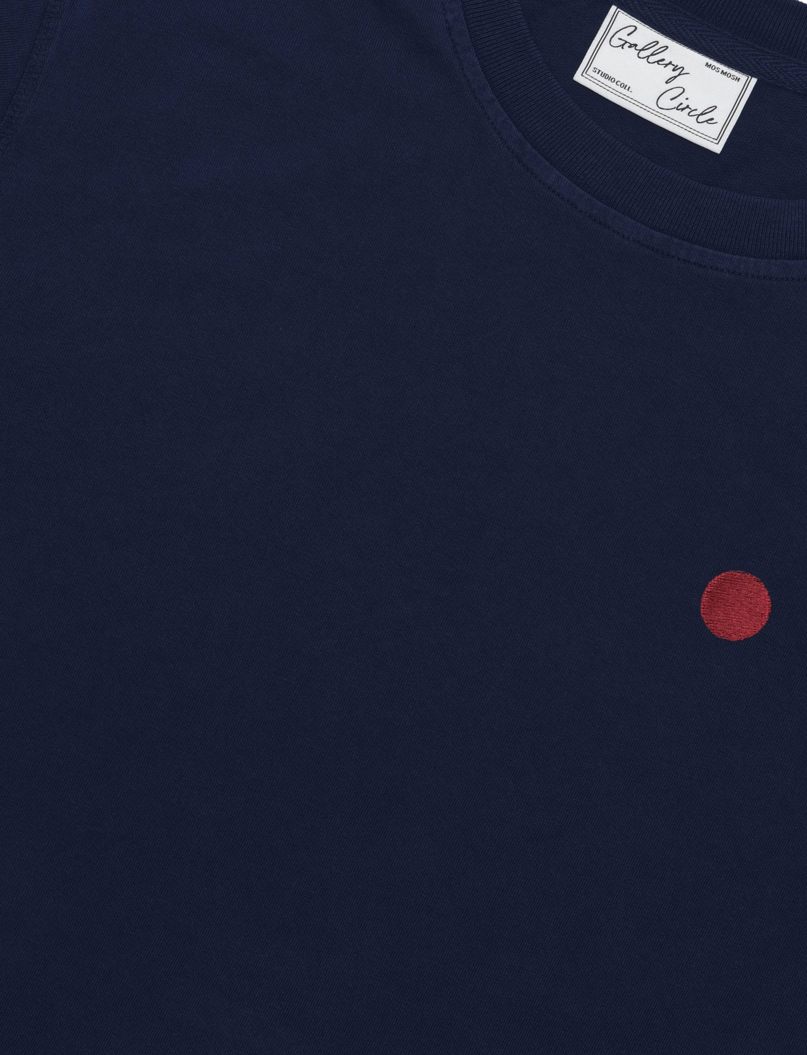 Mos Mosh Gallery - MMGVinni Vintage O-SS Tee - kurzärmelige t-shirts - indigo blue - 2