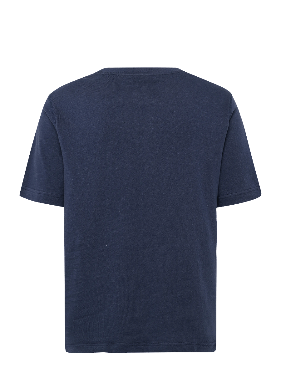 Mos Mosh Gallery - MMGStudio Slub O-SS Tee - kurzärmelige t-shirts - indigo blue - 1