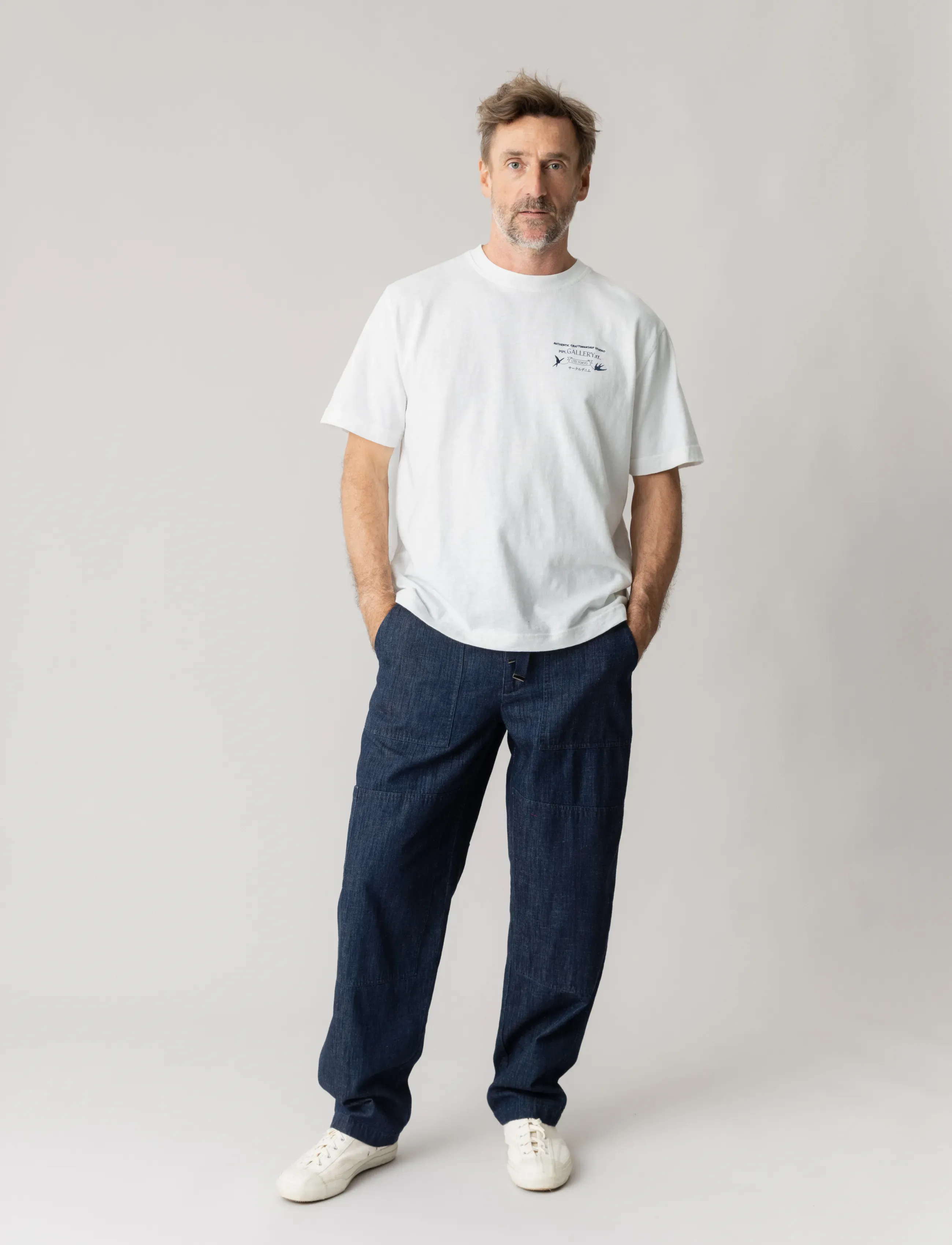Mos Mosh Gallery - MMGStudio Slub O-SS Tee - kurzärmelige t-shirts - white - 3