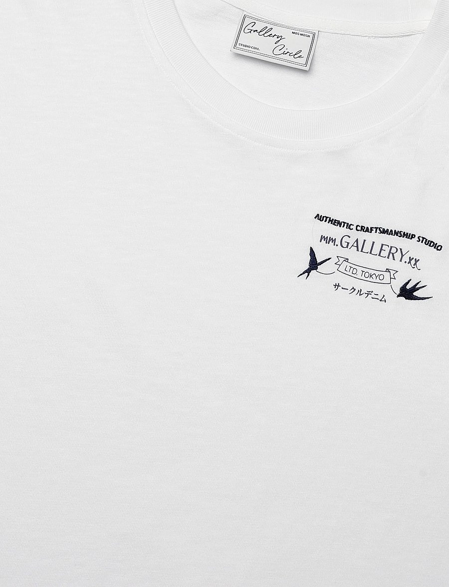 Mos Mosh Gallery - MMGStudio Slub O-SS Tee - kurzärmelige t-shirts - white - 2