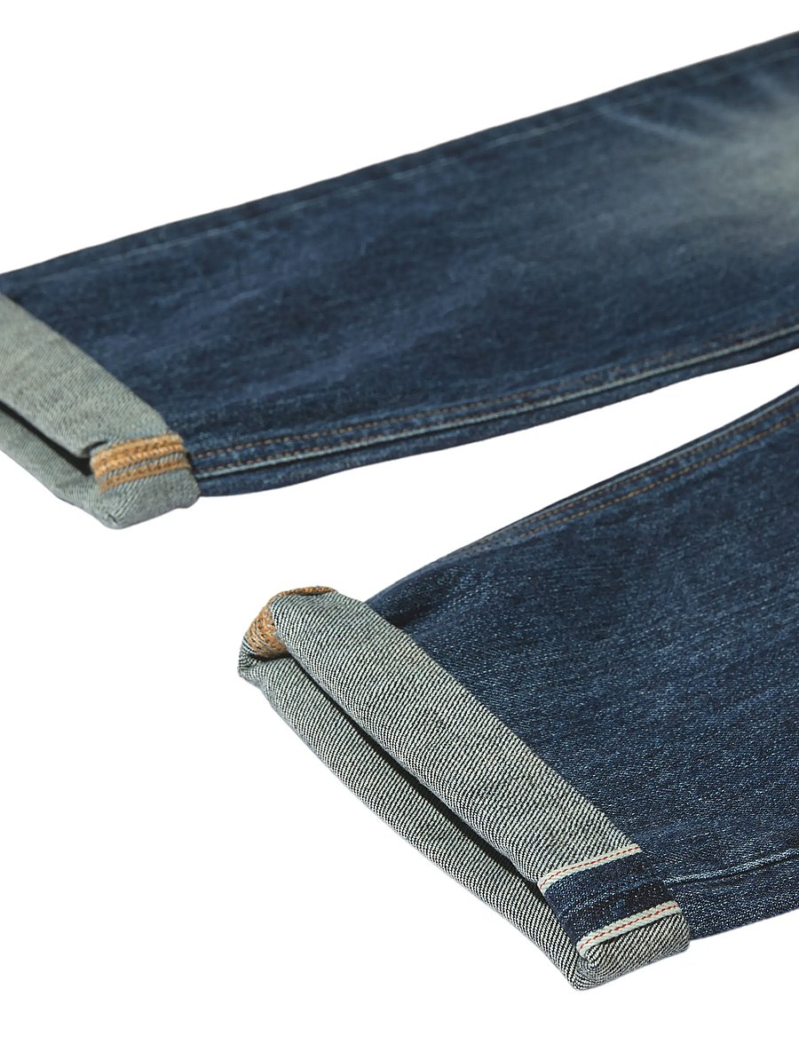 Mos Mosh Gallery - MMGAndrew Milano Selvedge Jeans - alt kitsenevad teksad - blue denim - 3