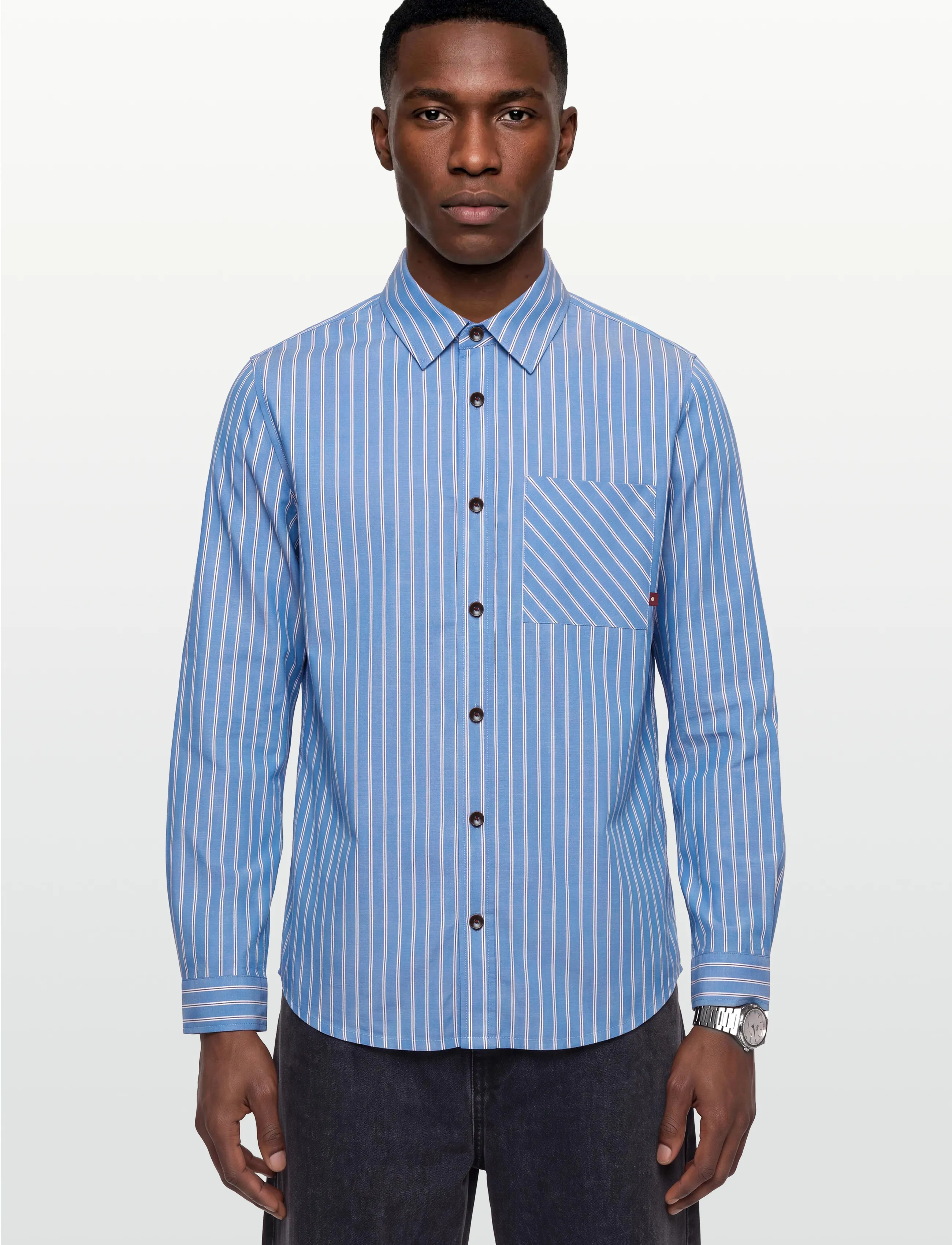 Mos Mosh Gallery - MMGDavid Spring Stripe Shirt - gestreifte hemden - light blue - 3