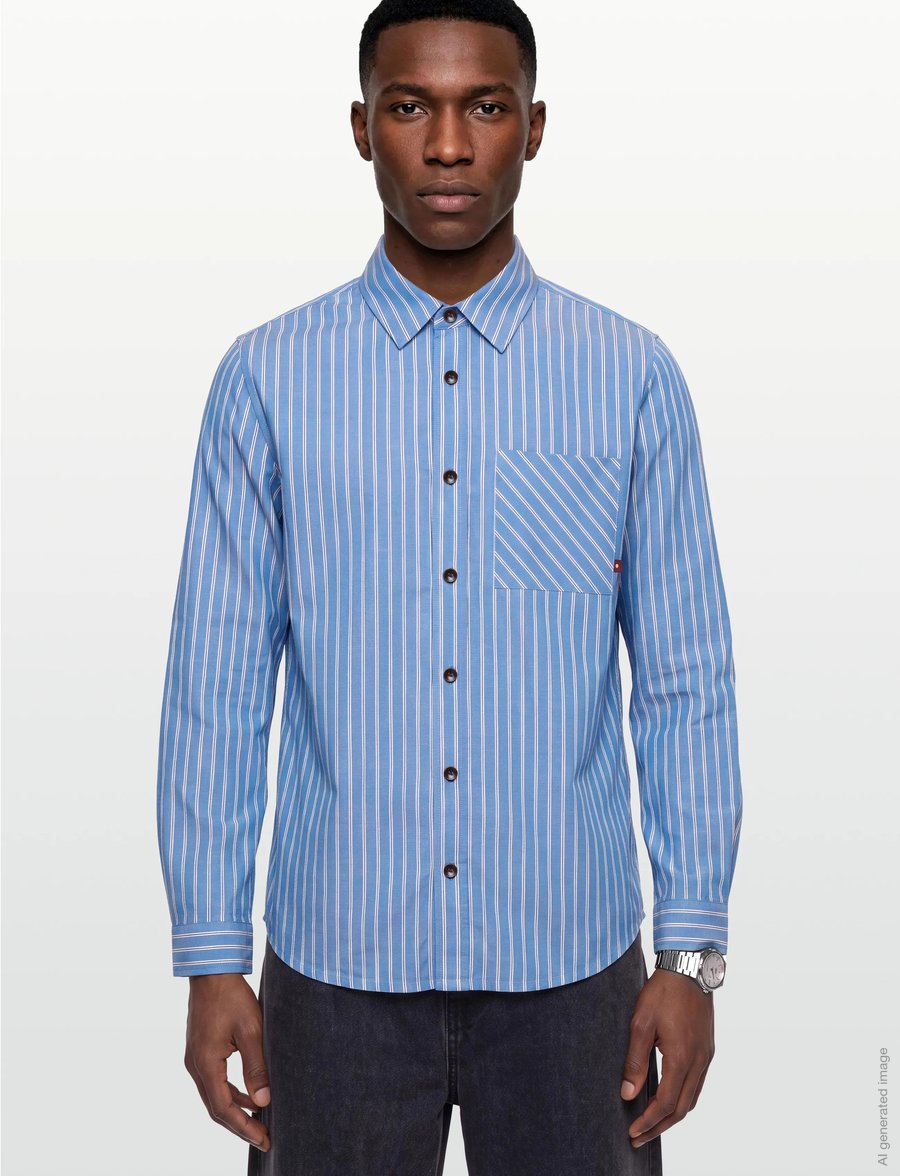 Mos Mosh Gallery - MMGDavid Spring Stripe Shirt - gestreifte hemden - light blue - 3